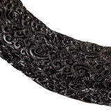 Hand Carved Buffalo Skull - Gray Mandala