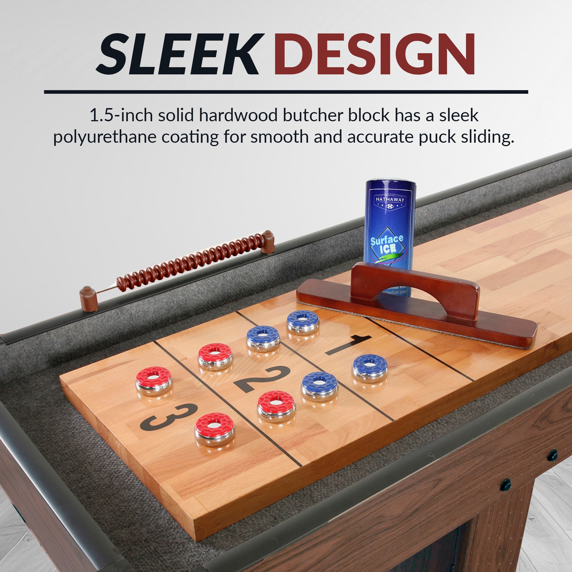 Challenger 14-ft Shuffleboard Table - Walnut Finish - image 7