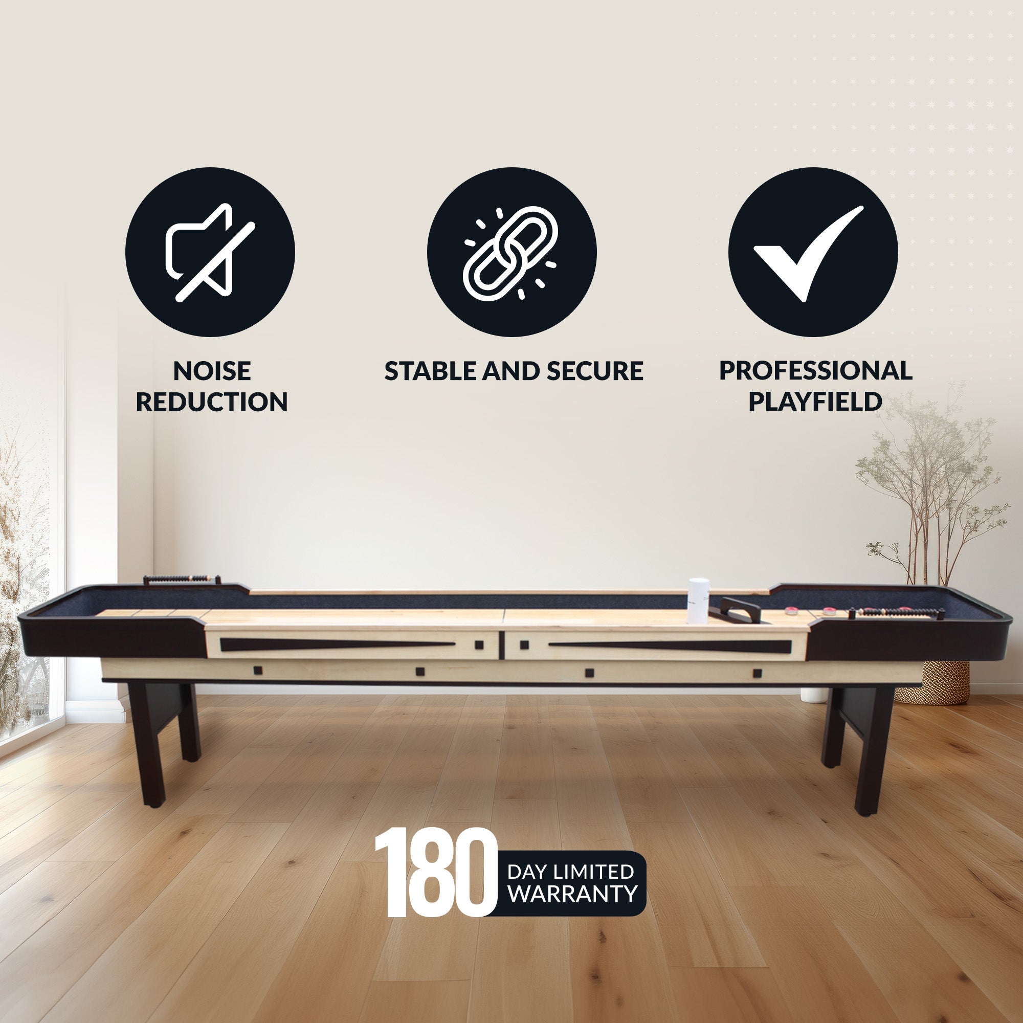 Merlot 9-ft Shuffleboard Table - Espresso Finish - image 4