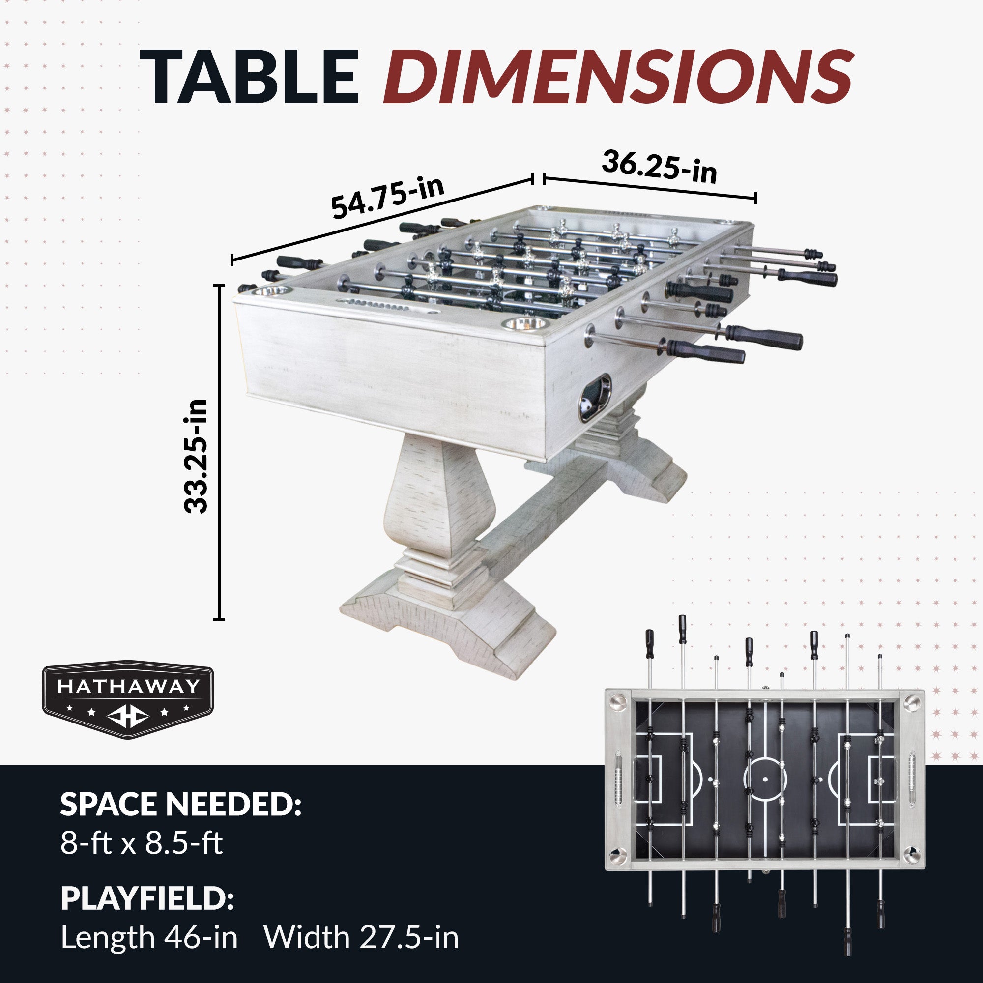 Montecito 55-in Foosball Table - Driftwood - image 3
