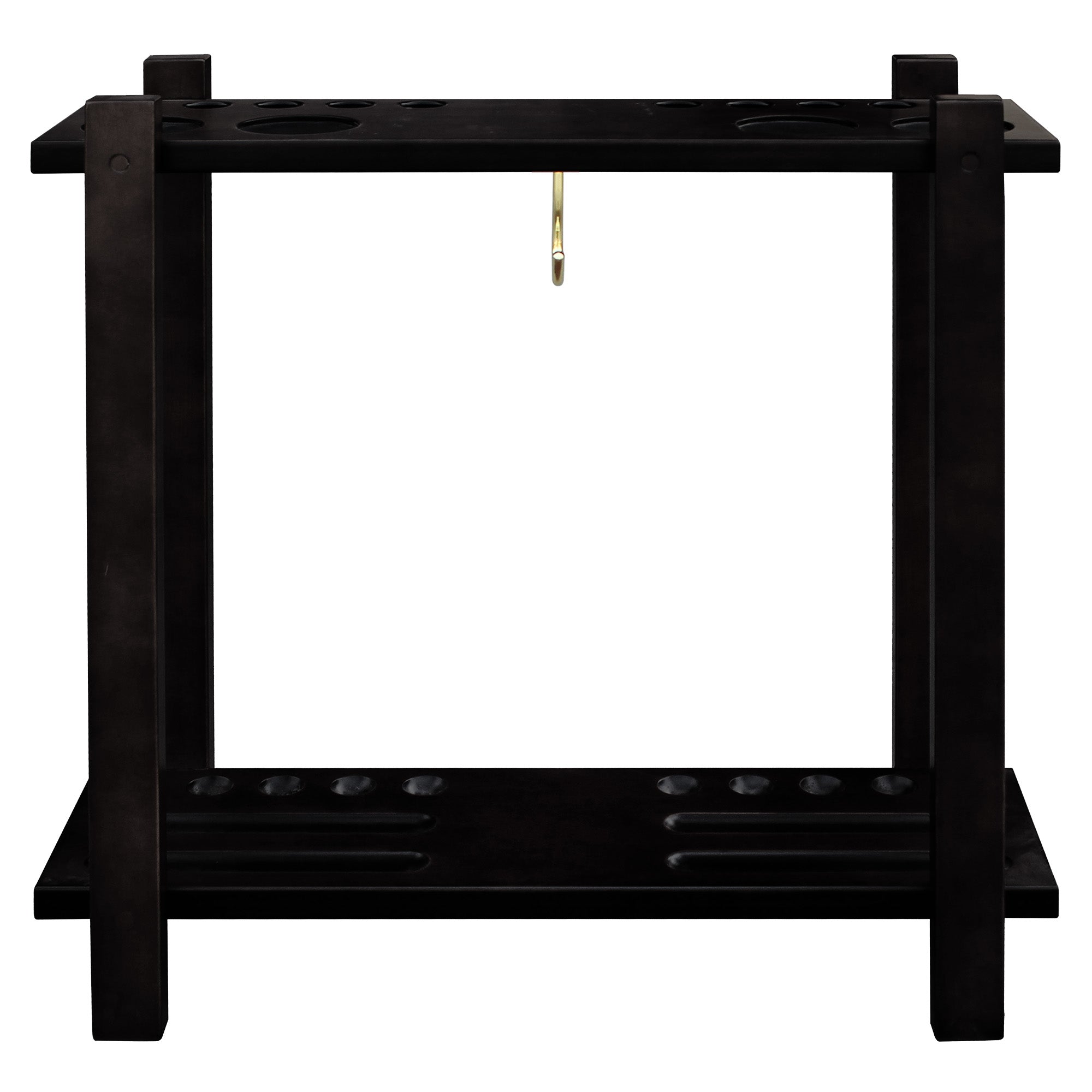 Classic 28-in Floor Billiard Cue Rack - Black Finish