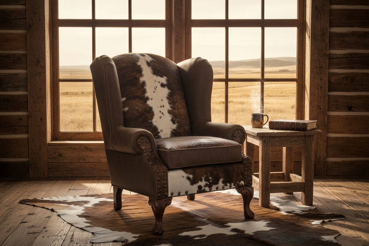 Copper Canyon Wing Back Chair - Window & Side Table