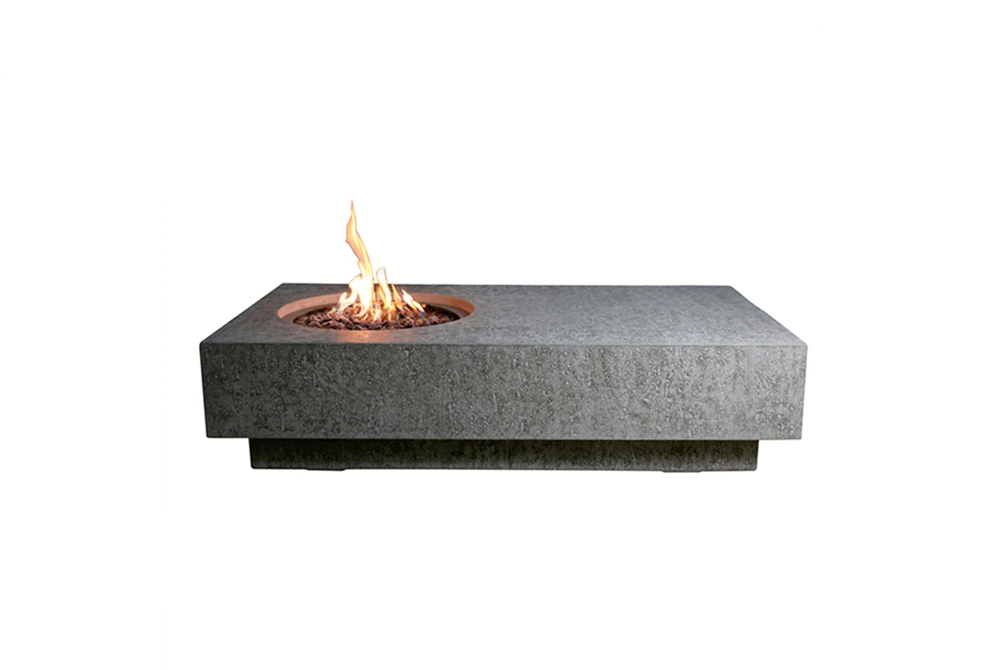 Metropolis 56” Concrete Fire Table – Light Gray