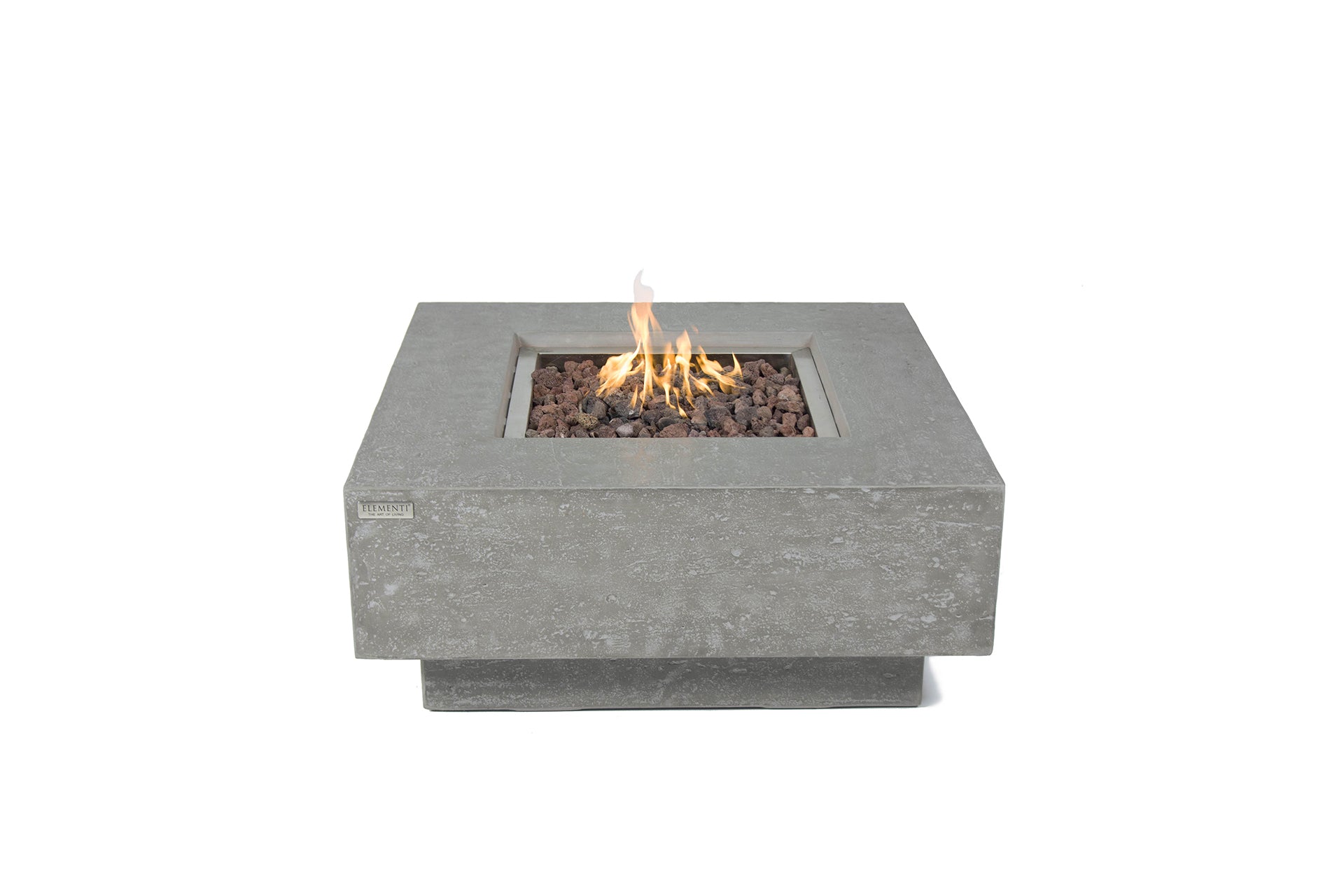 Manhattan 36” Concrete Fire Table – Light Gray