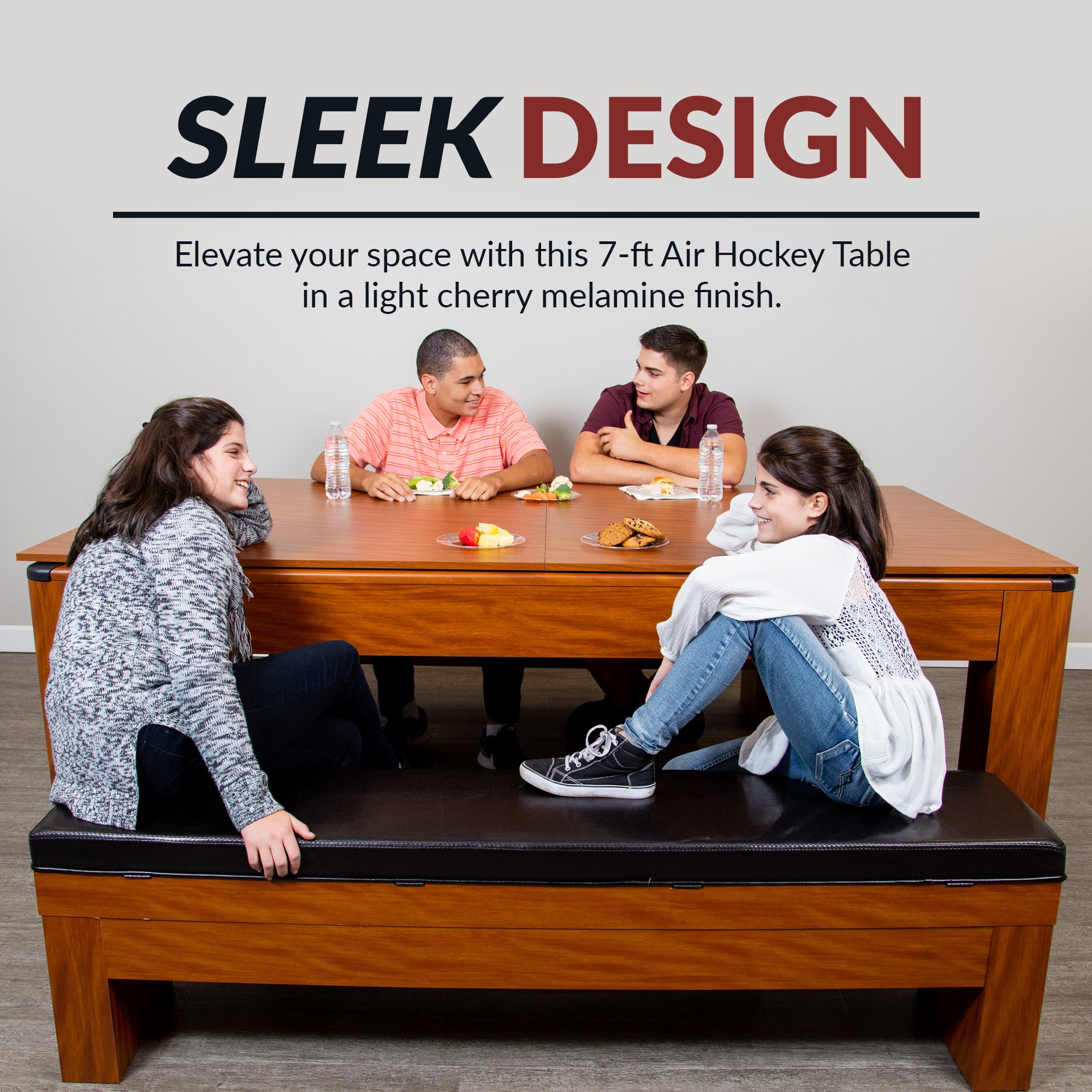 Sherwood 7-ft Air Hockey Table Combo Set with Benches - image 8