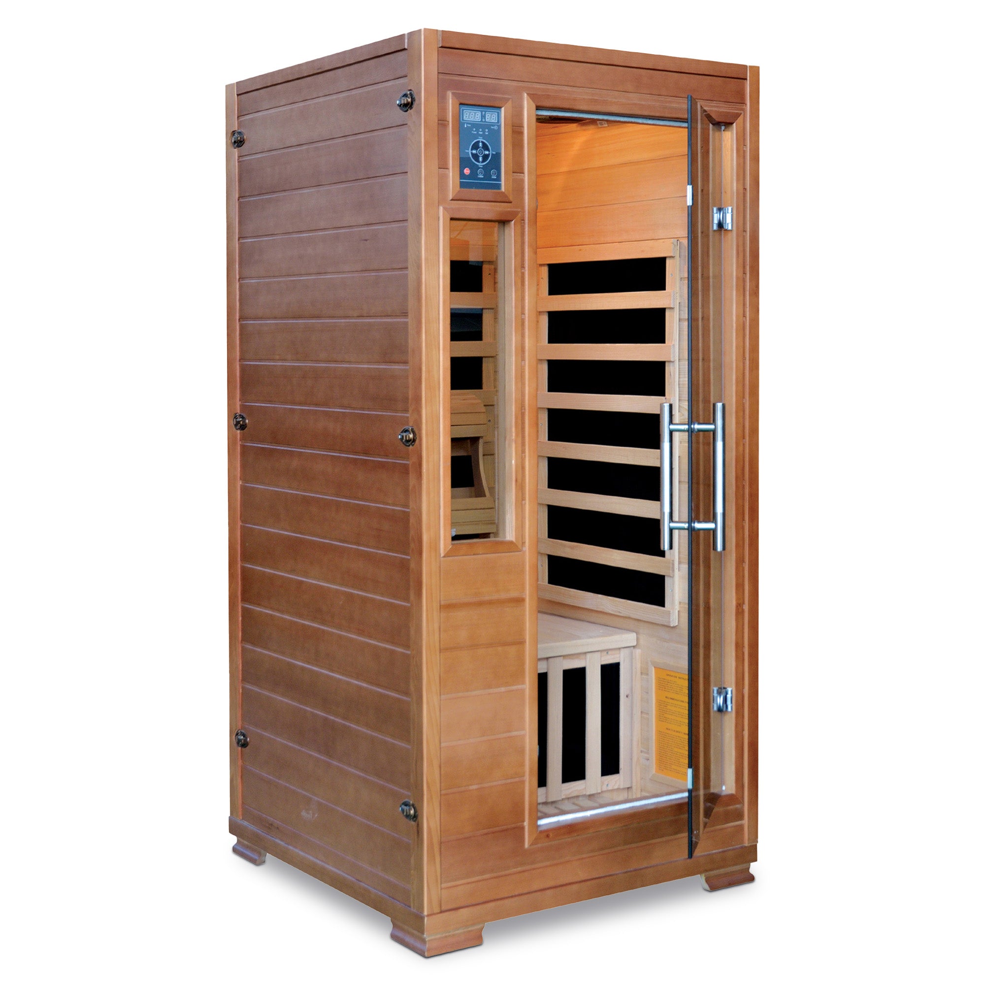 1-2 Person Hemlock Infrared Sauna with 5 Carbon Heaters