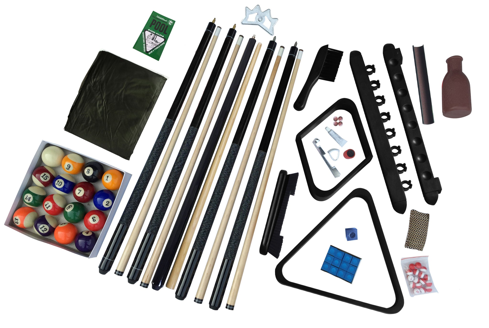 Deluxe Billiards Accessory Kit - Black Finish