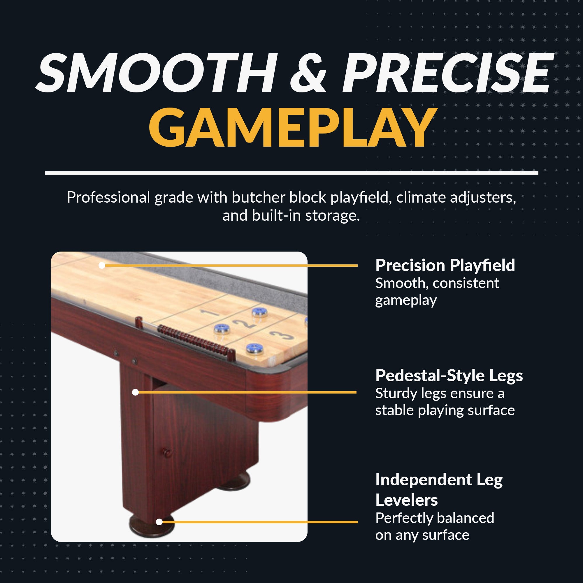 Challenger 12-ft Shuffleboard Table - Dk Cherry Finish - image 3
