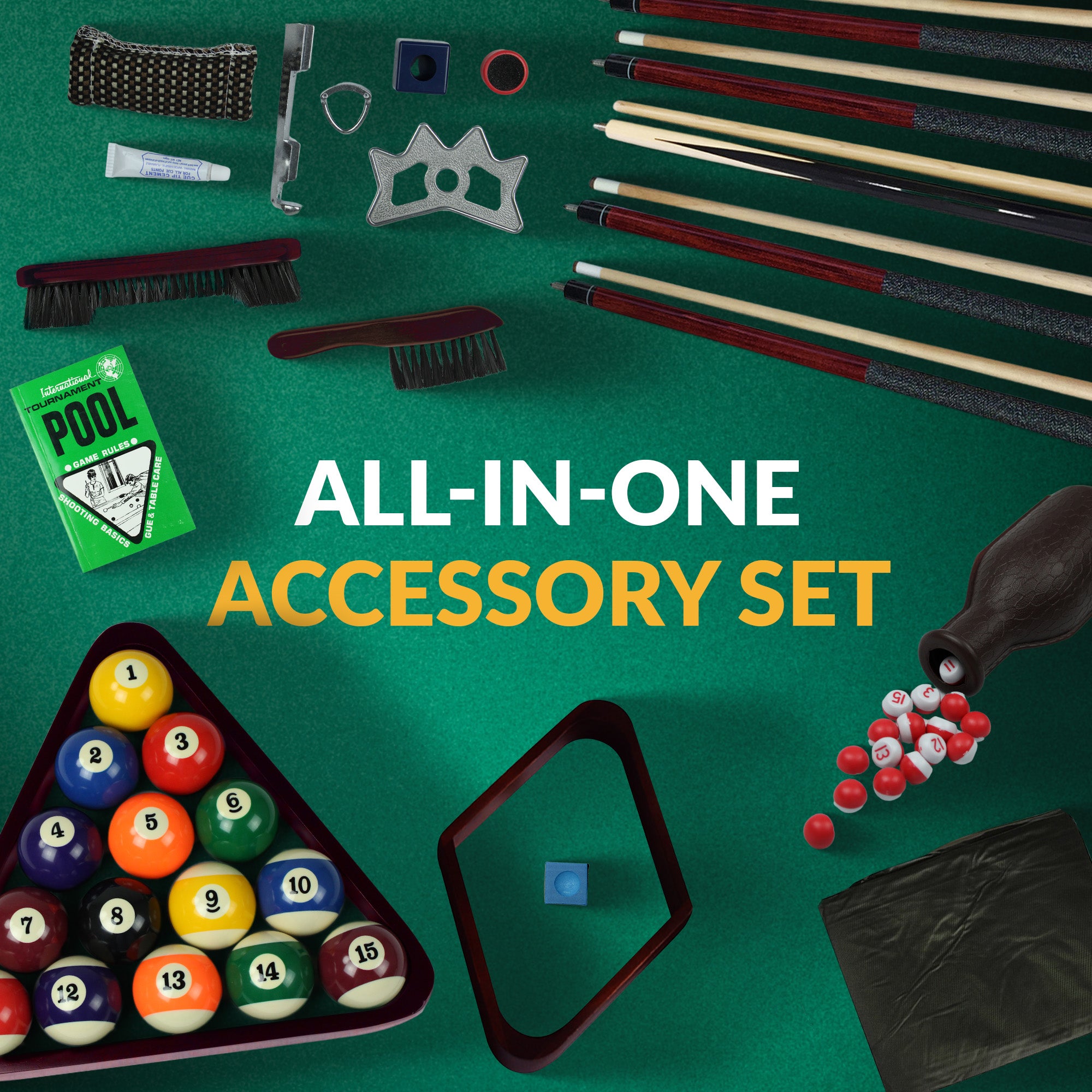 Deluxe Billiards Accessory Kit - Mahogany Finish - image 3