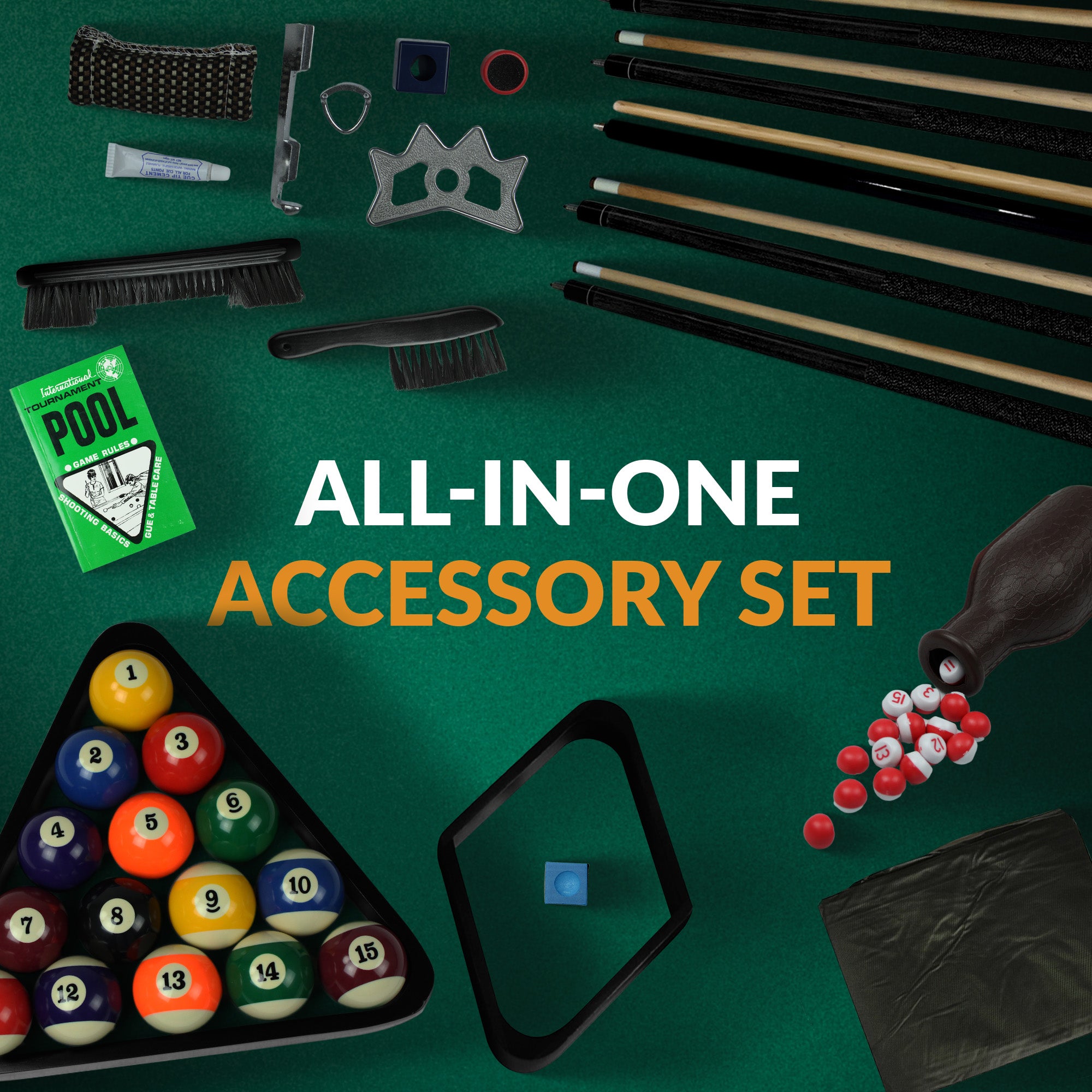 Deluxe Billiards Accessory Kit - Black Finish - image 4