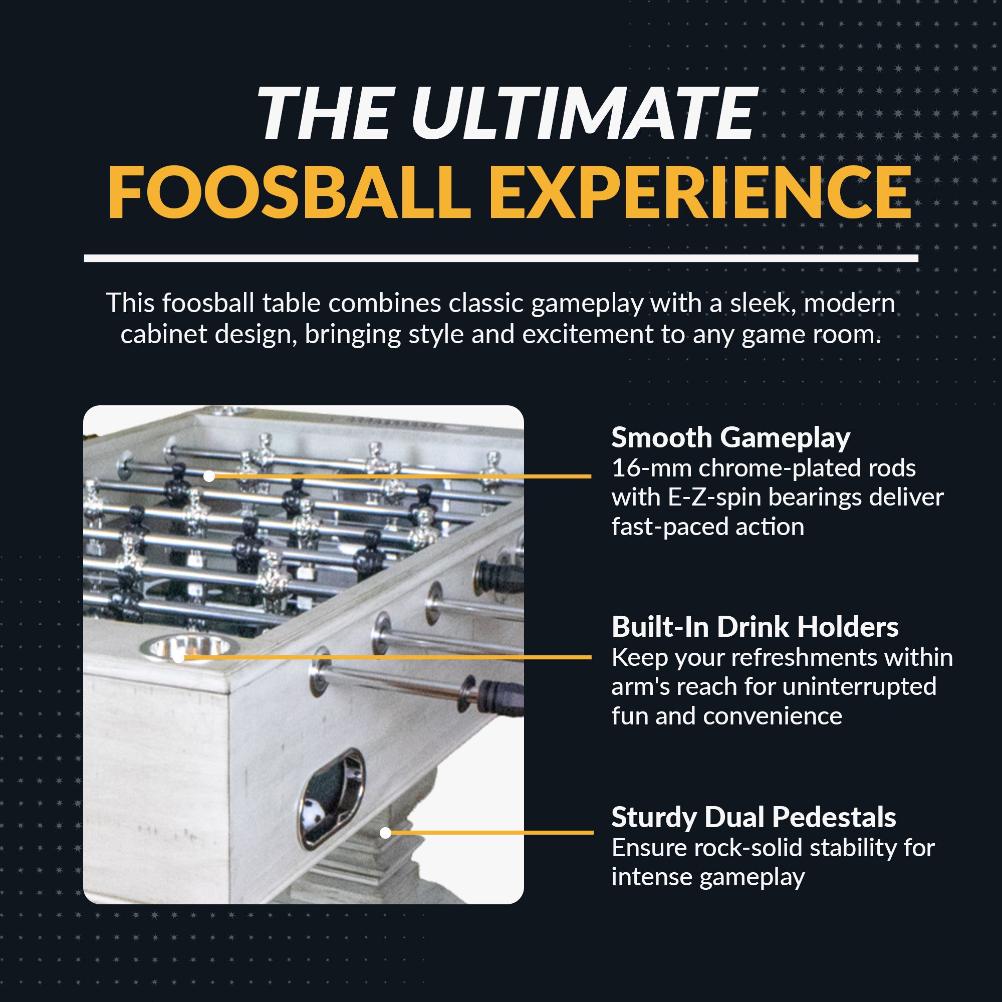 Montecito 55-in Foosball Table - Driftwood - image 4