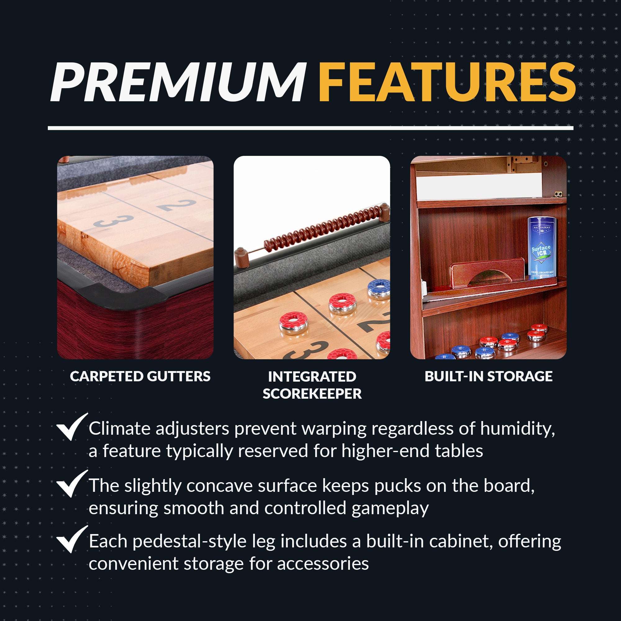 Challenger 12-ft Shuffleboard Table - Dk Cherry Finish - image 5