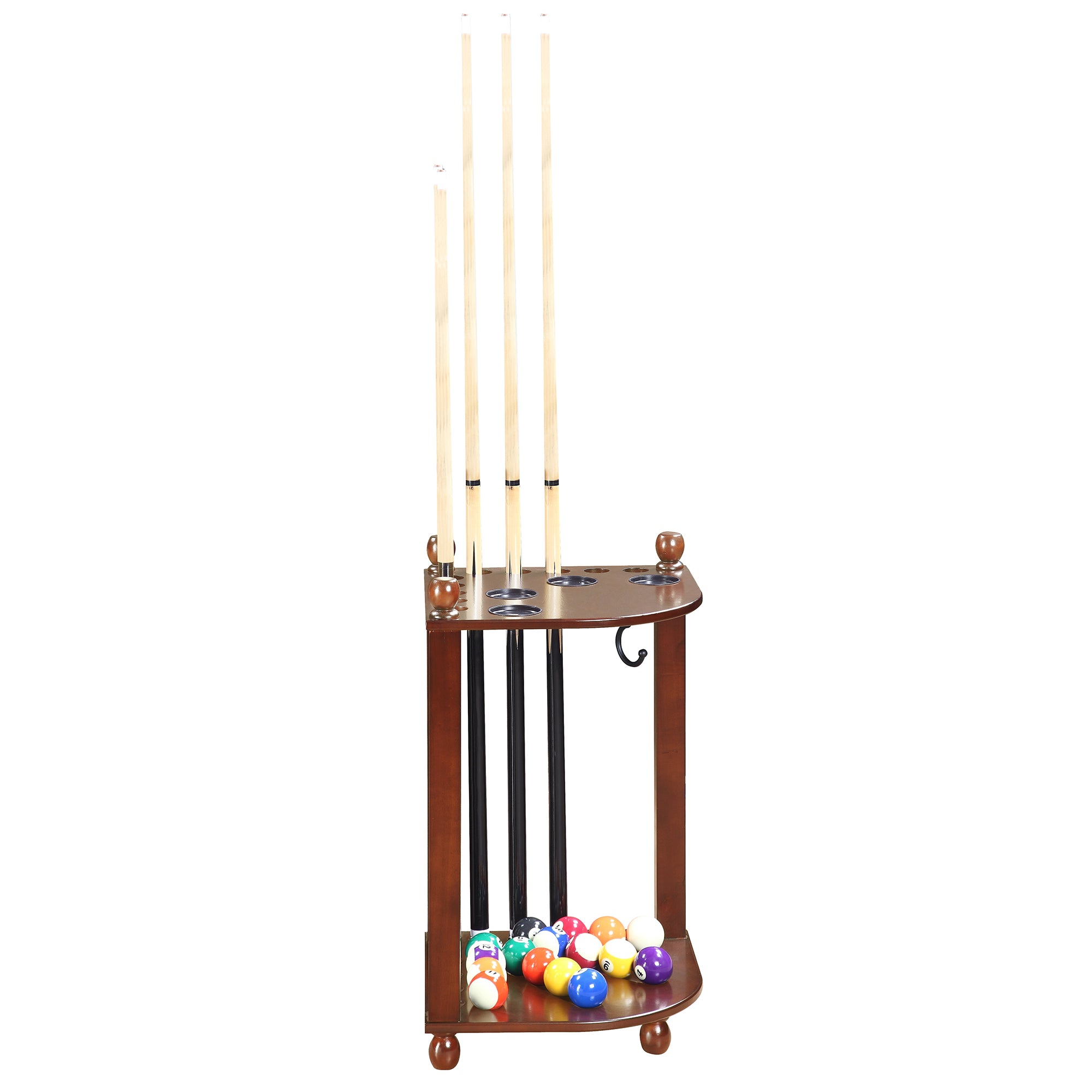 Regent 28-in Corner Floor Billiard Cue Rack - Walnut Finish - image 6