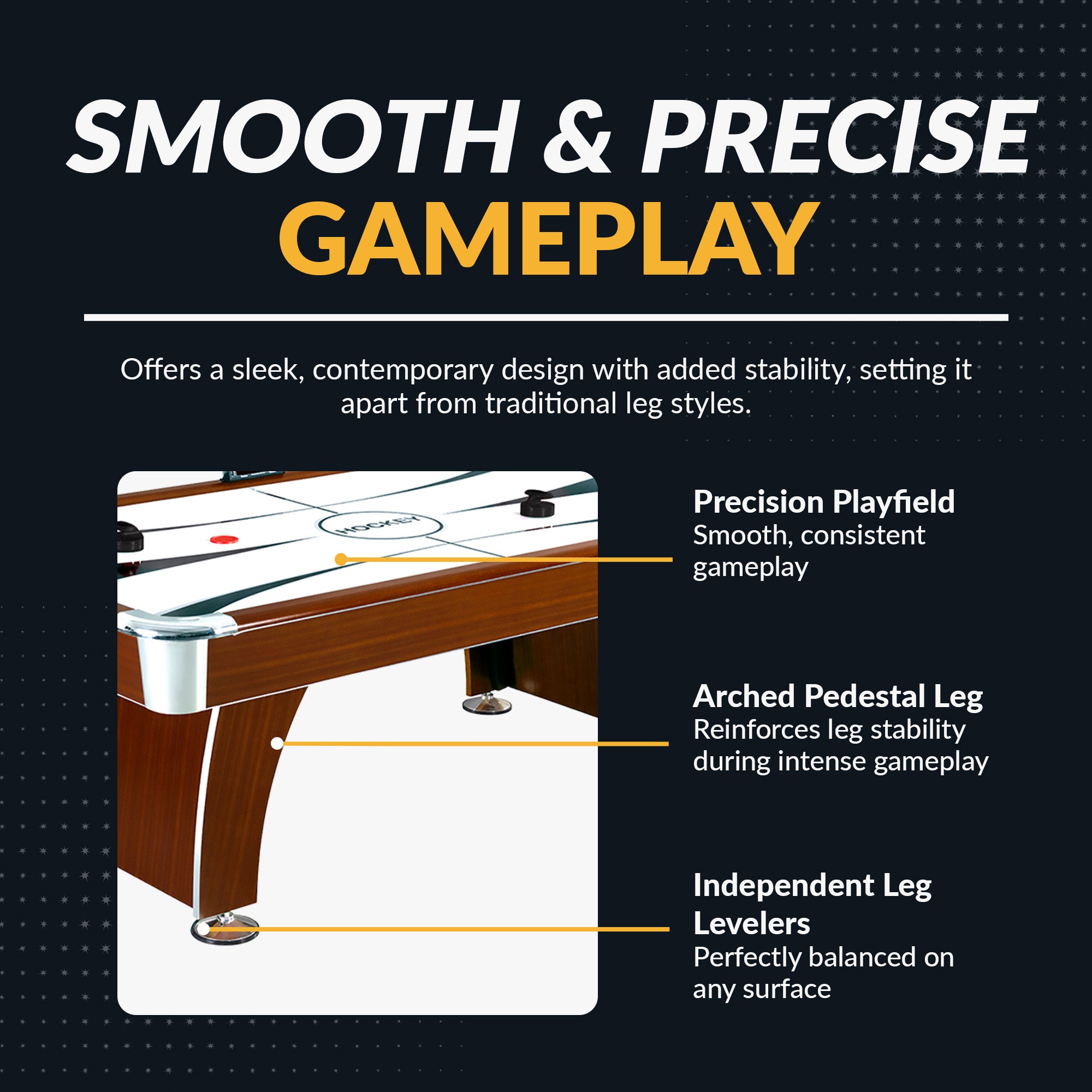 Brentwood 90-in Air Hockey Table with LED Scoring and Sound - image 4