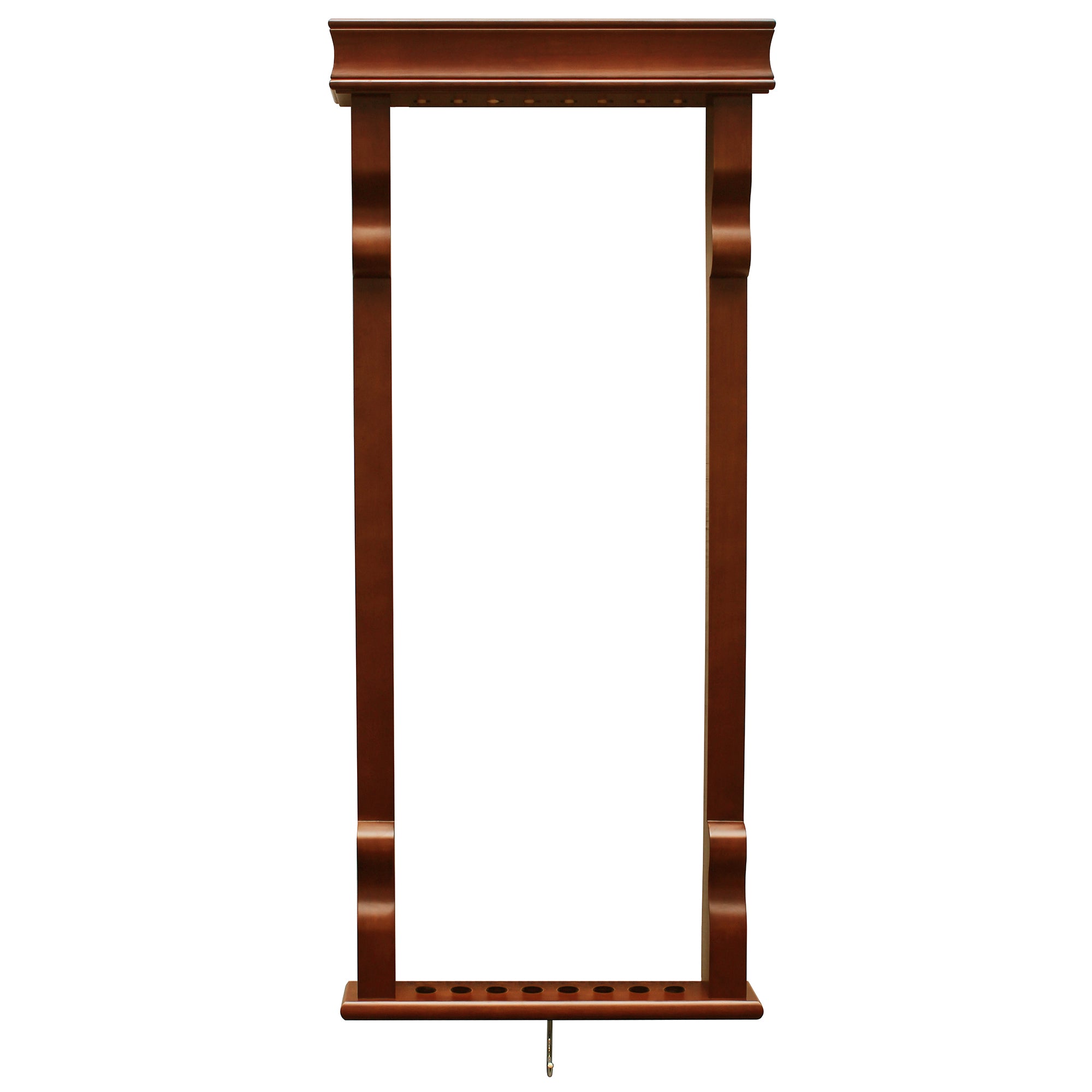 Vintage Wall Billiard Cue Rack - Walnut Finish