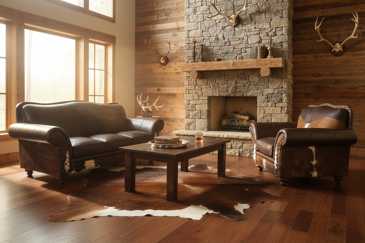 Maverick II Club Chair + Sofa - Western Lodge Room
