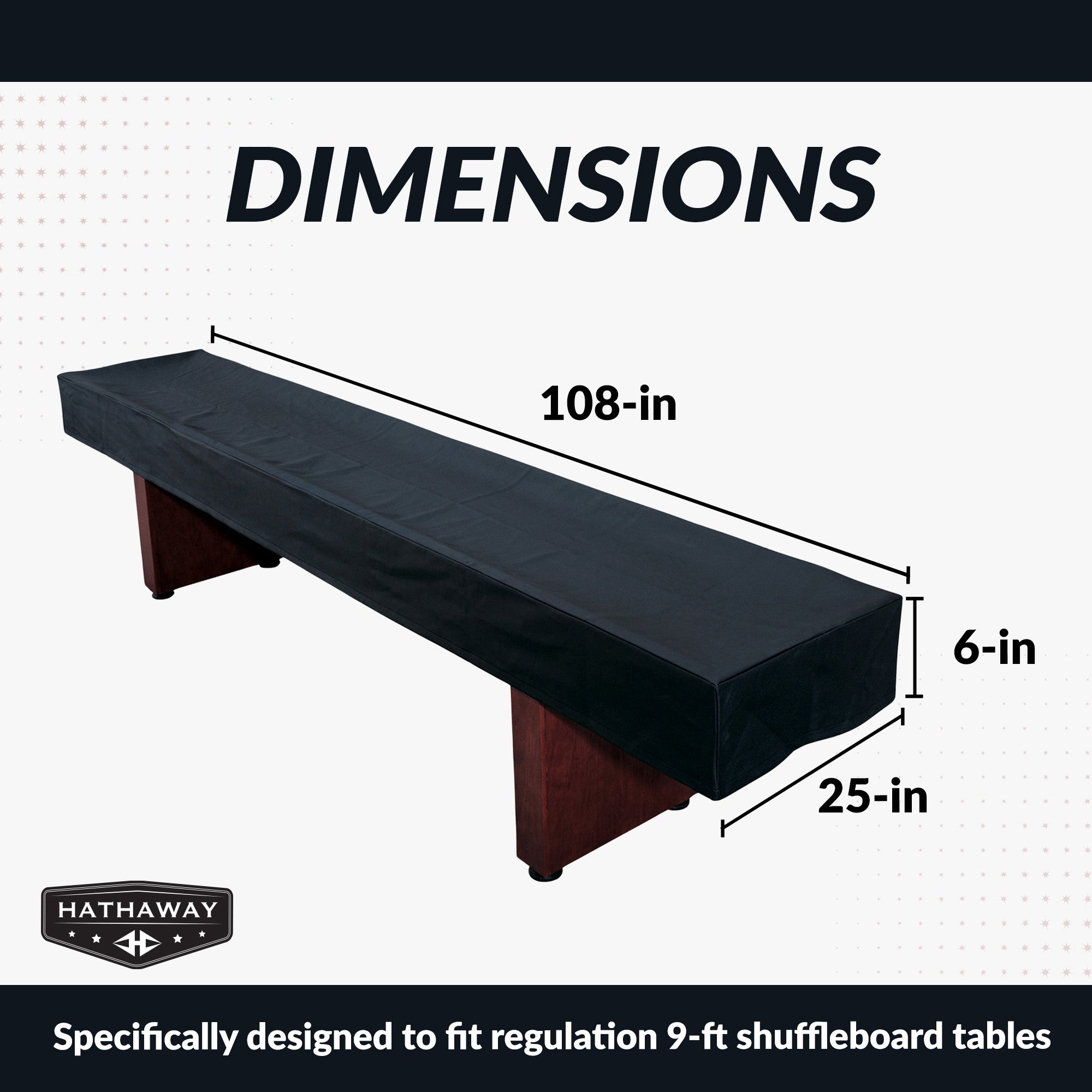 9-ft Shuffleboard Table Cover - Black - image 3
