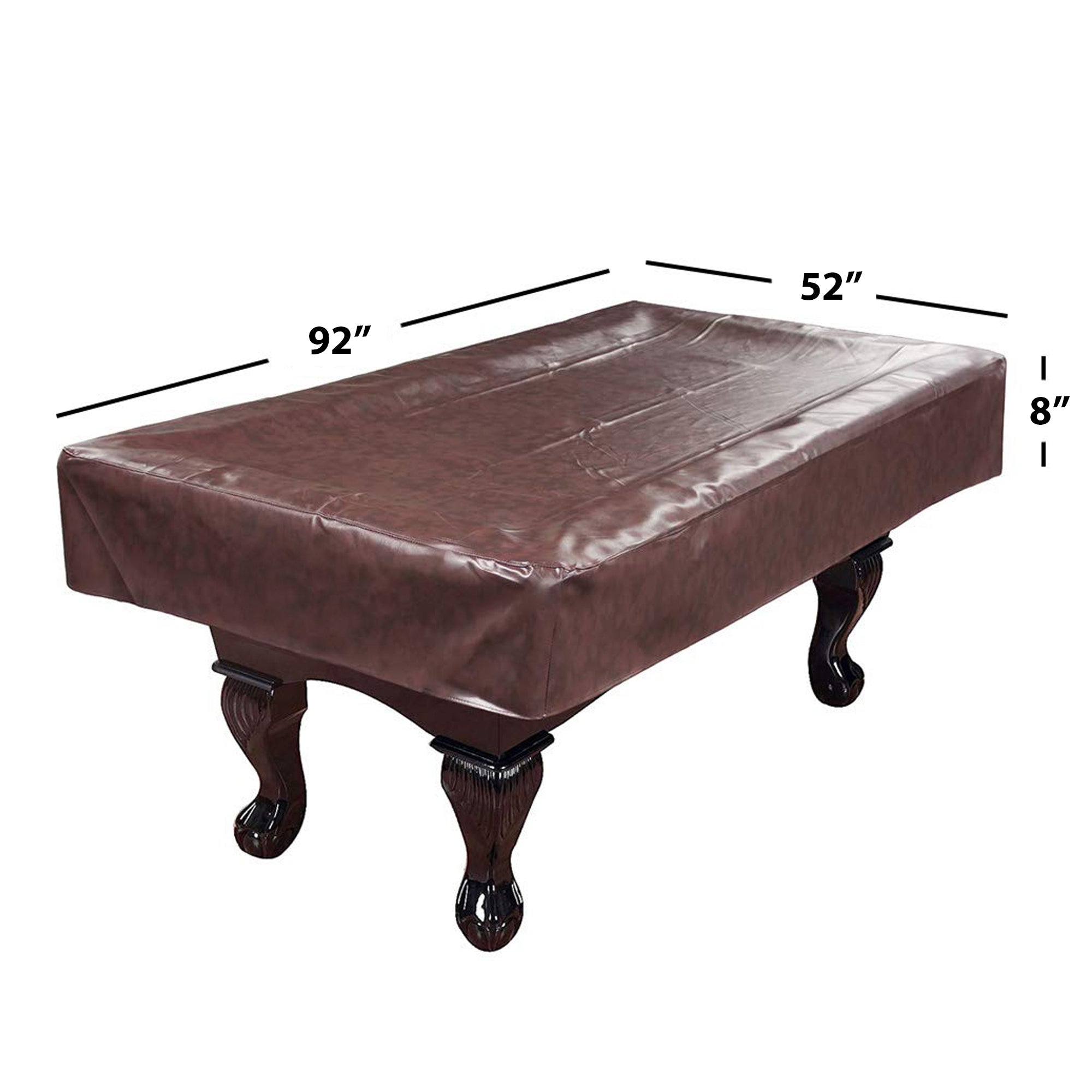 7-ft Billiard Table Cover - Fitted - Brown - image 3