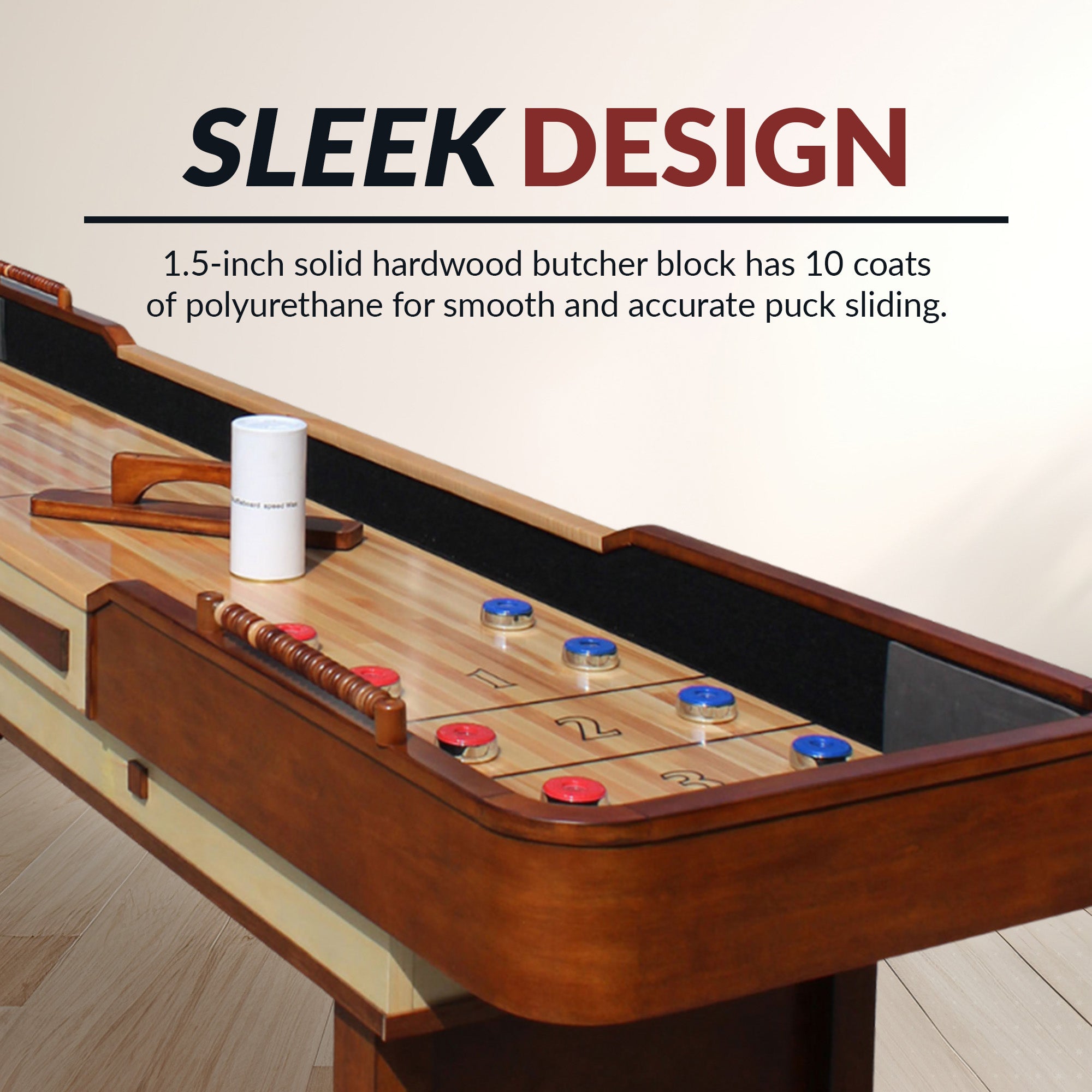 Merlot 12-ft Shuffleboard Table - Walnut Finish - image 7