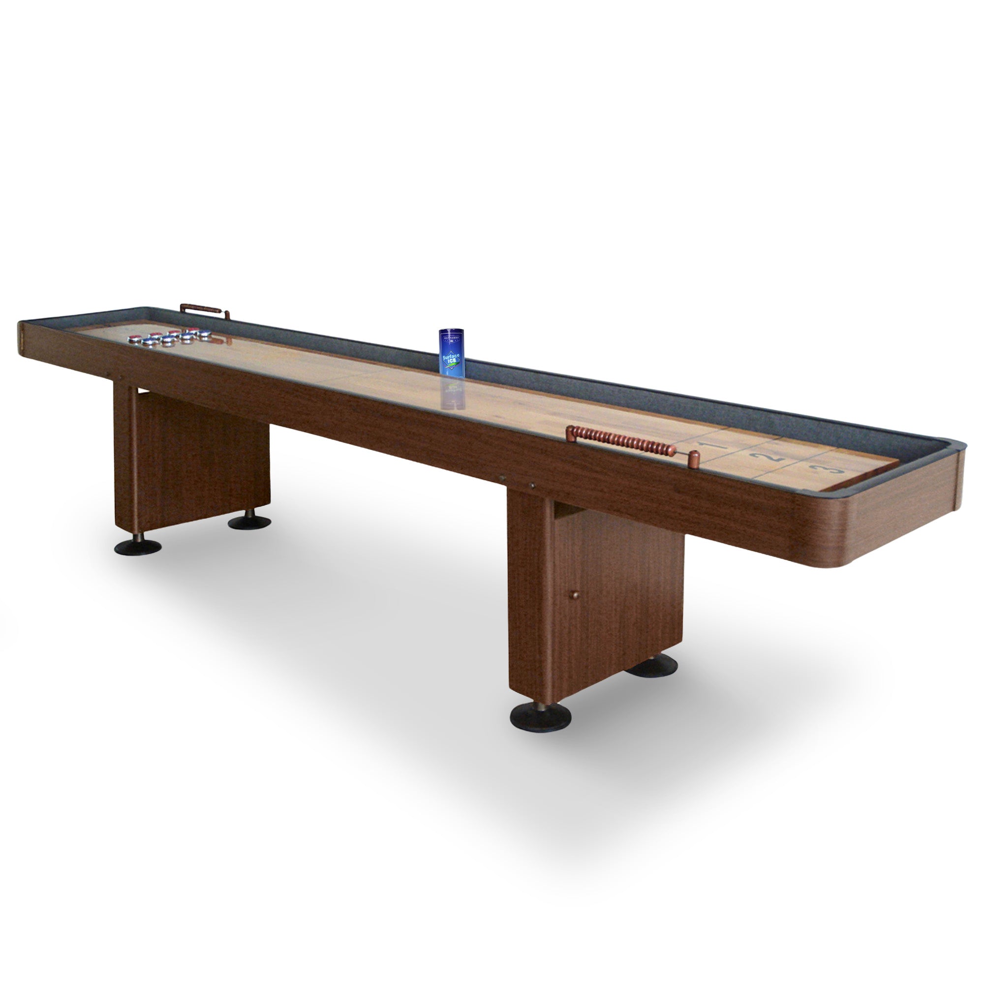 Challenger 12-ft Shuffleboard Table - Walnut Finish - image 2