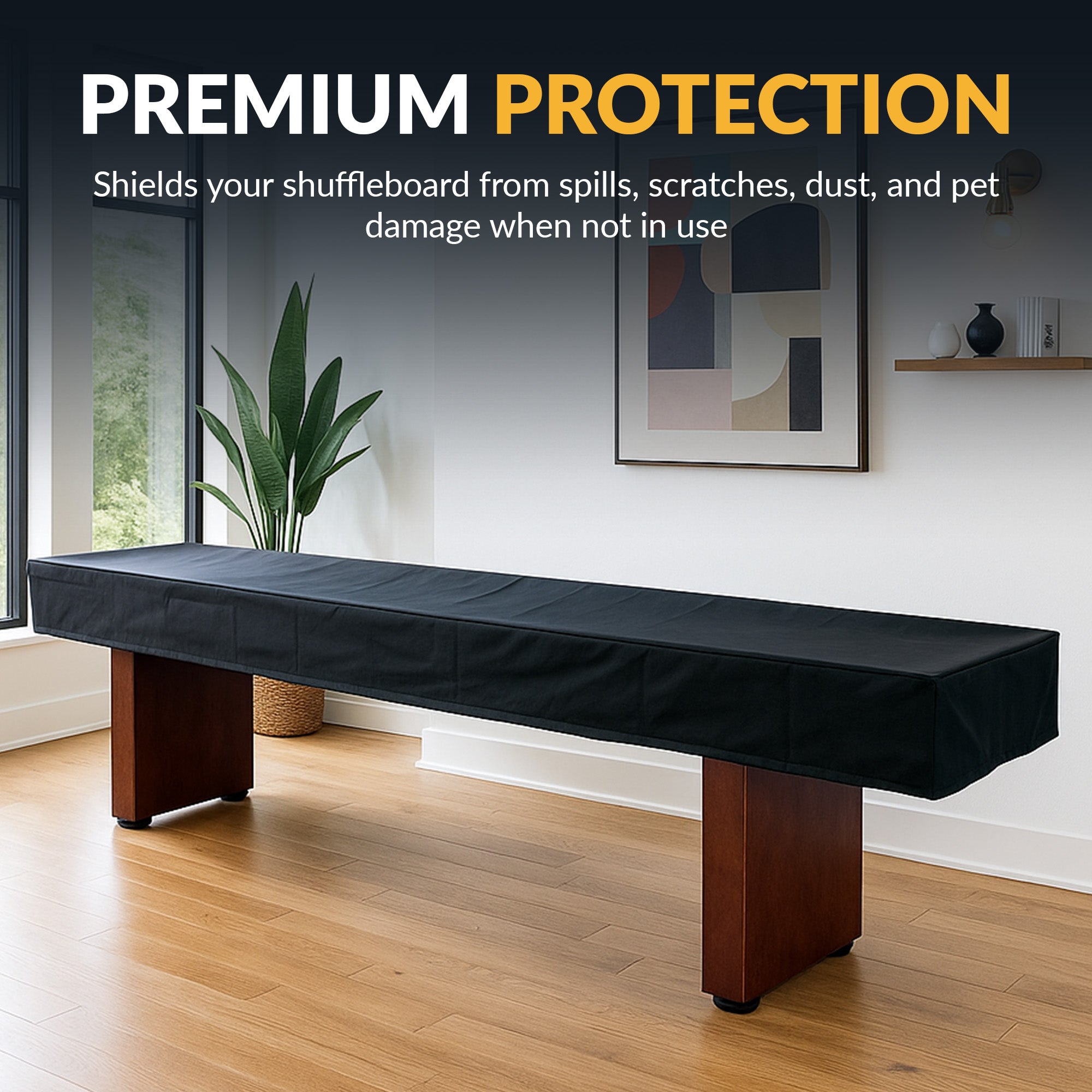 9-ft Shuffleboard Table Cover - Black - image 4