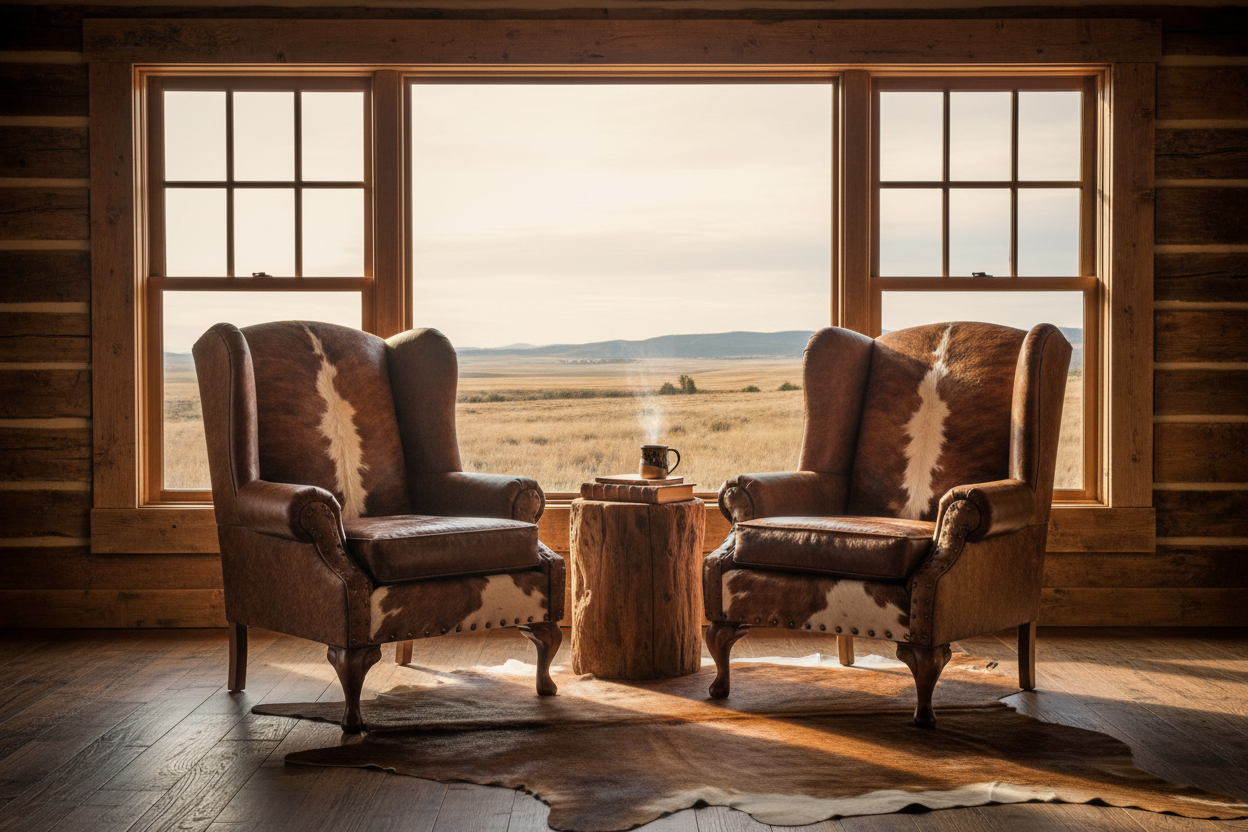 Santa Fe Wingback Chairs - Paired at Window