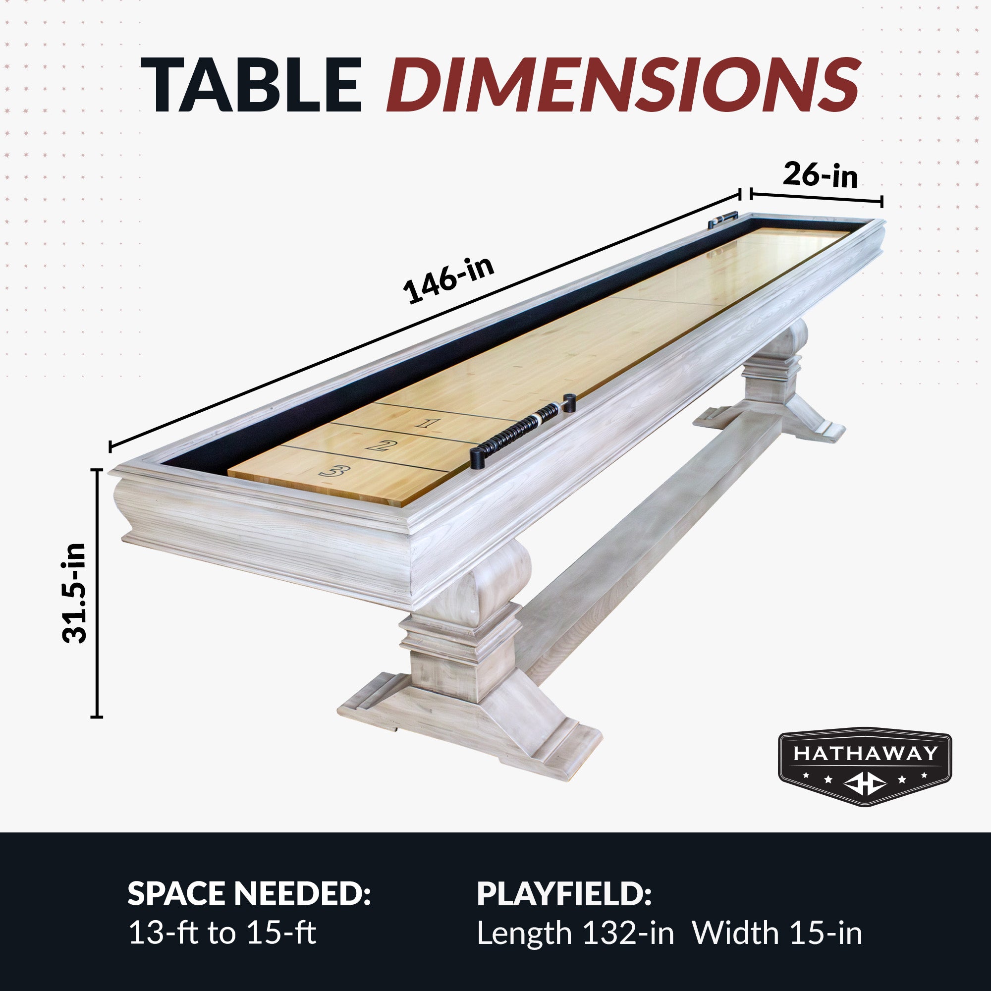 Montecito 12-ft Shuffleboard Table - Driftwood Finish - image 3