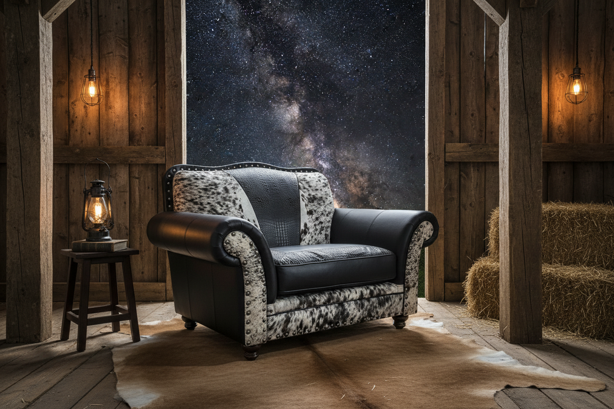 Starry Night Chair and a Half - Barn Loft Landscape