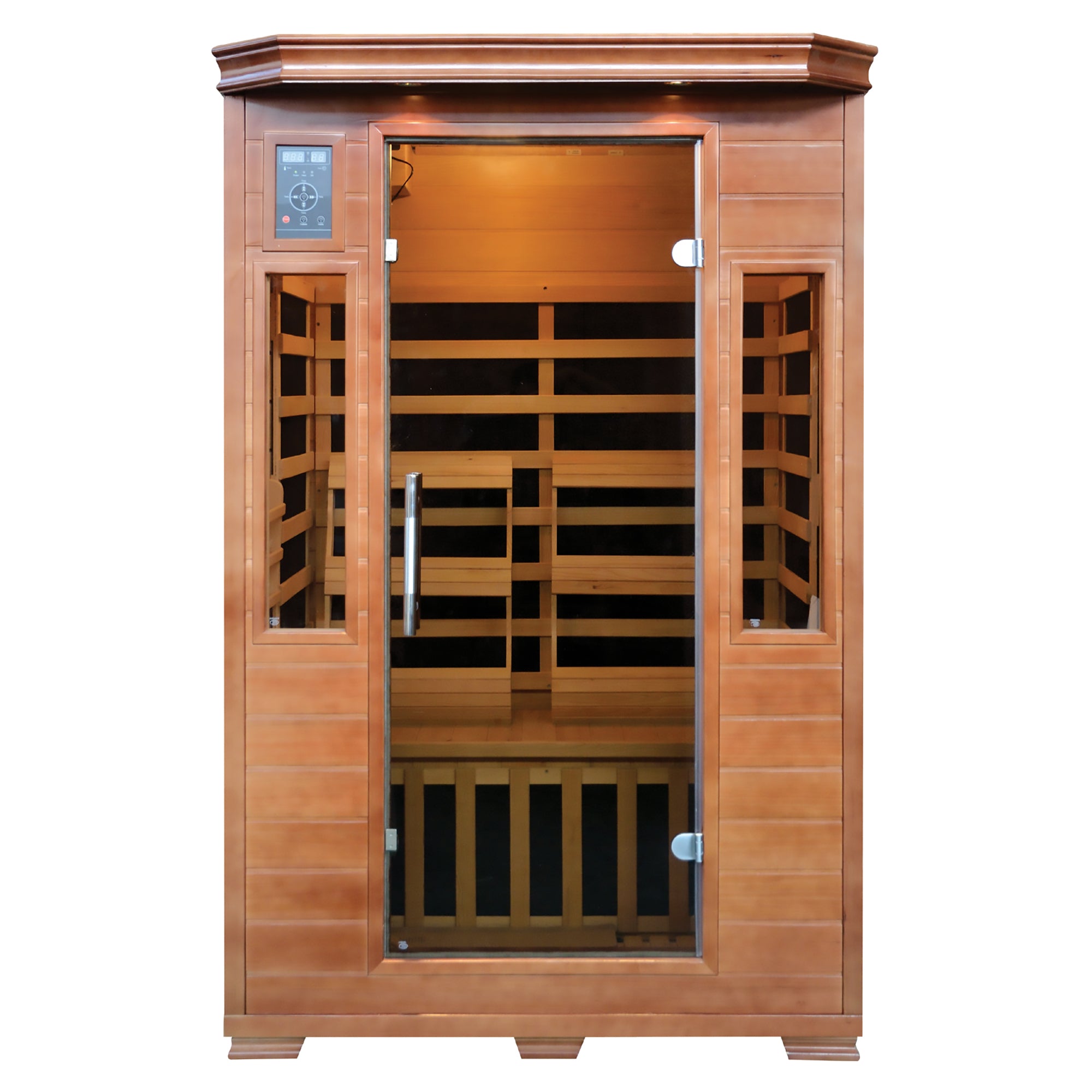 2-Person Hemlock Premium Infrared Sauna with 6 Carbon Heaters