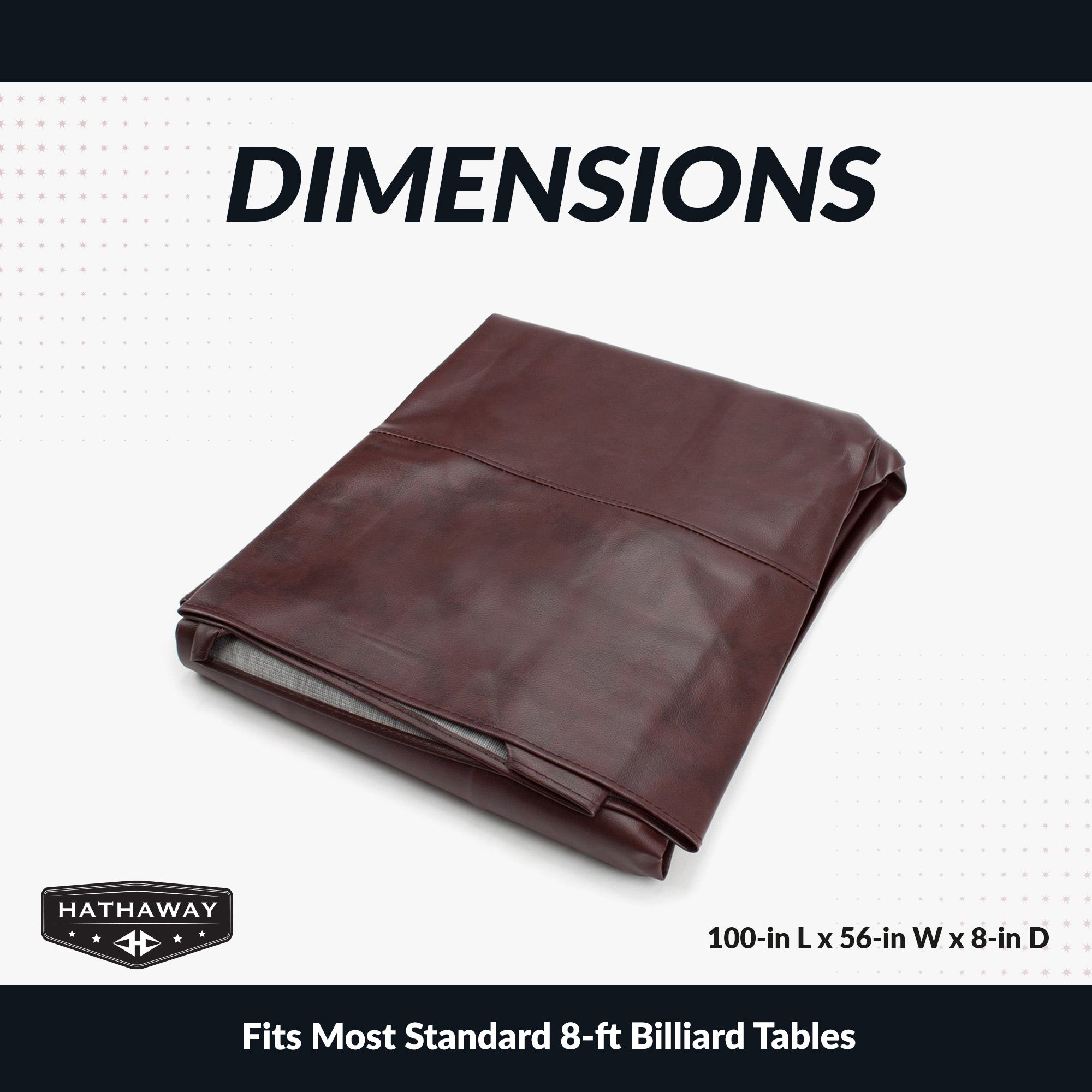 8-ft Billiard Table Cover - Fitted - Brown - image 2