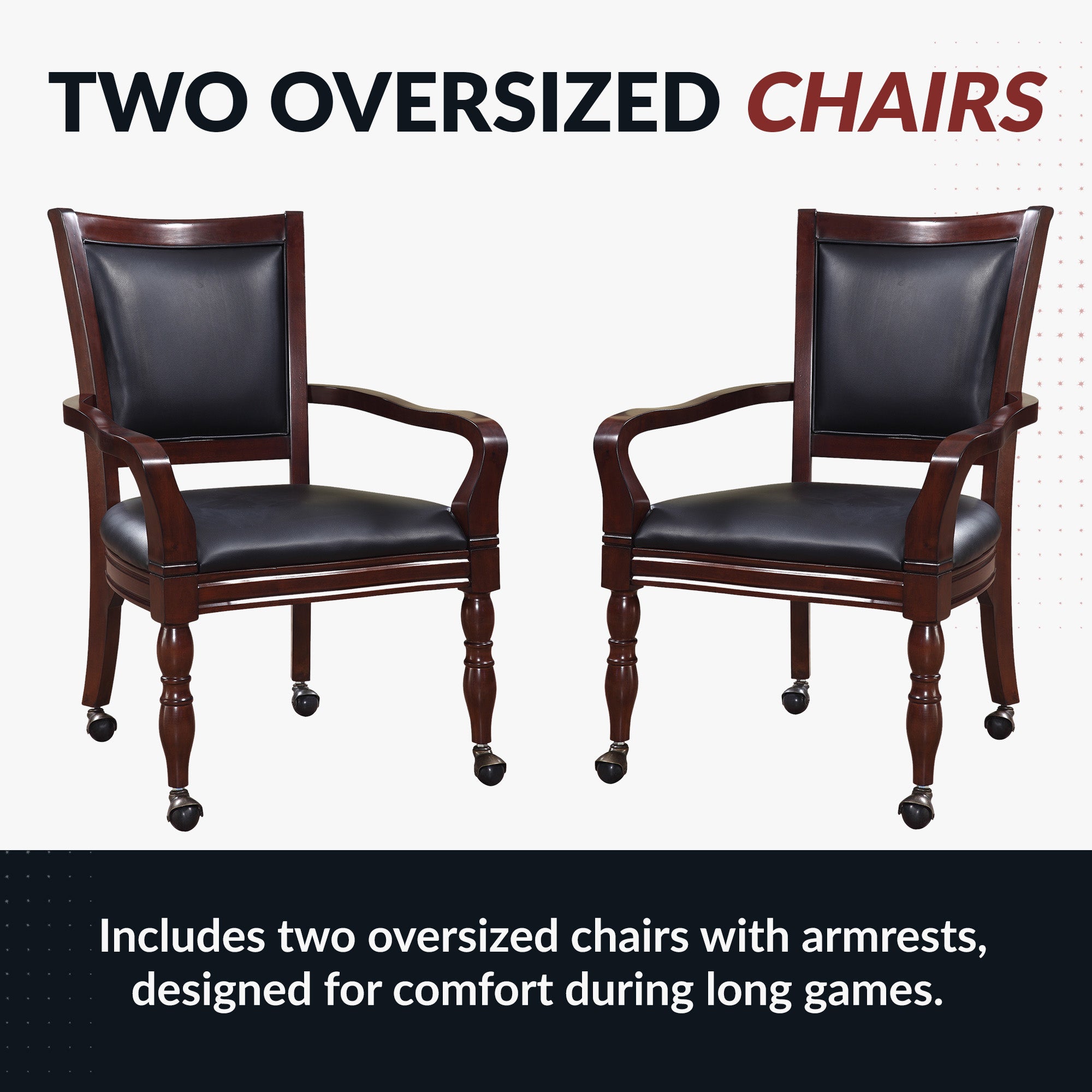 Fortress 28-in Chess 3-in-1 Pedestal Game Table Set with Chairs - image 7