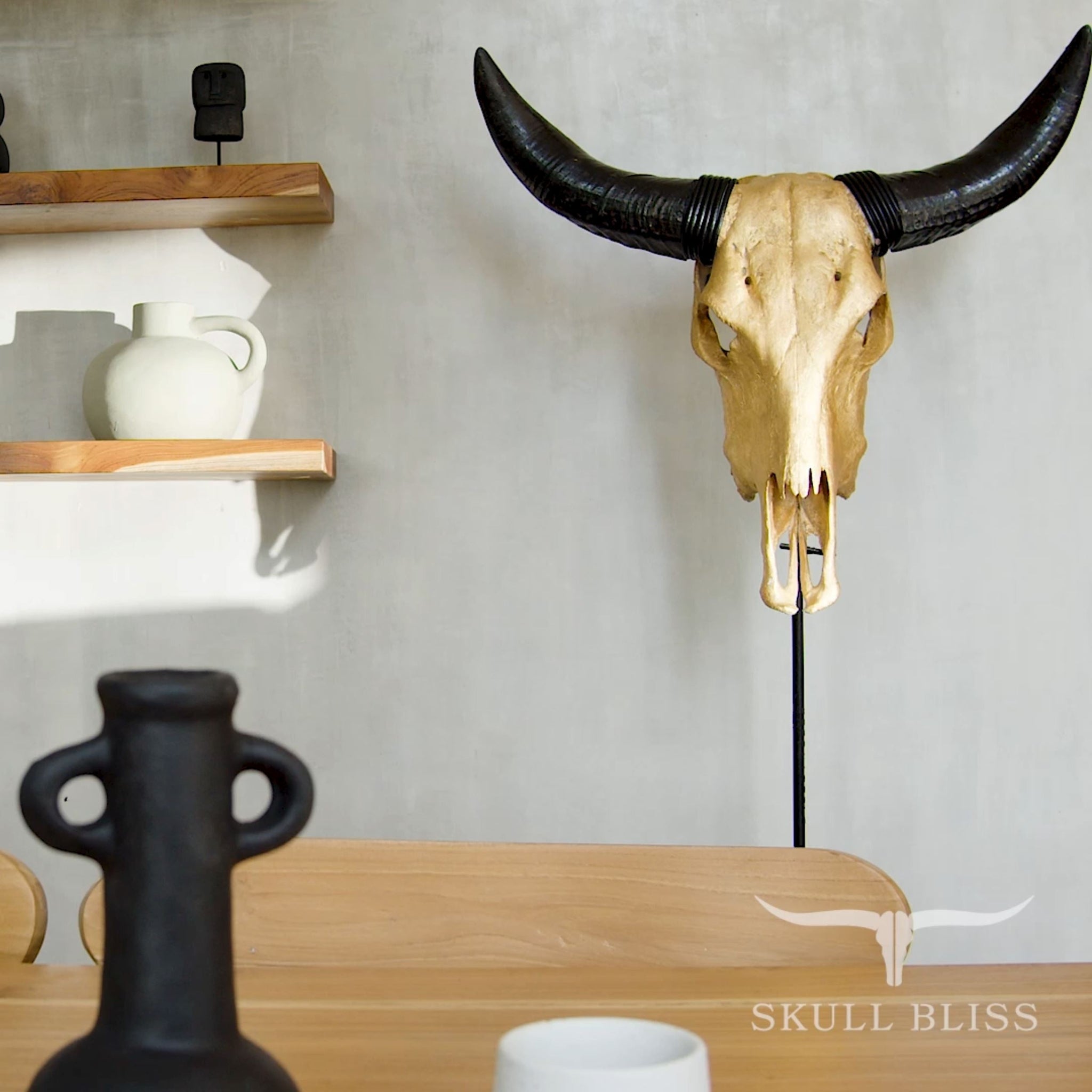 Cow Skull - Gold Leaf Storm