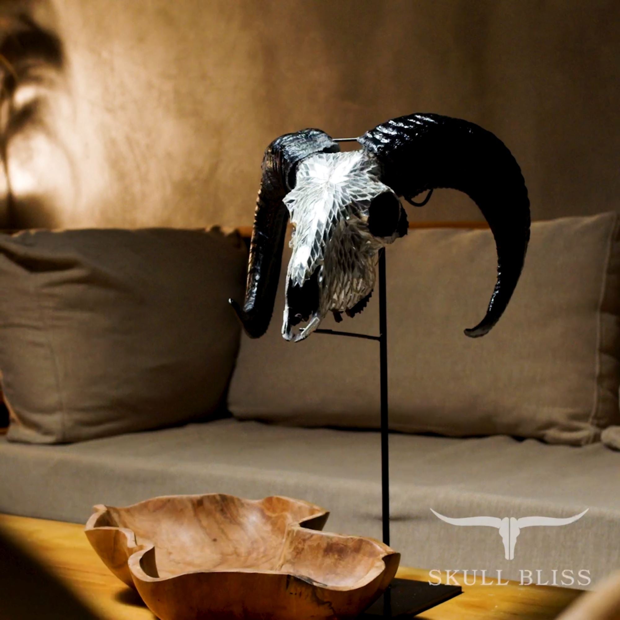 Ram Skull - Mirror // Mosaic Finish