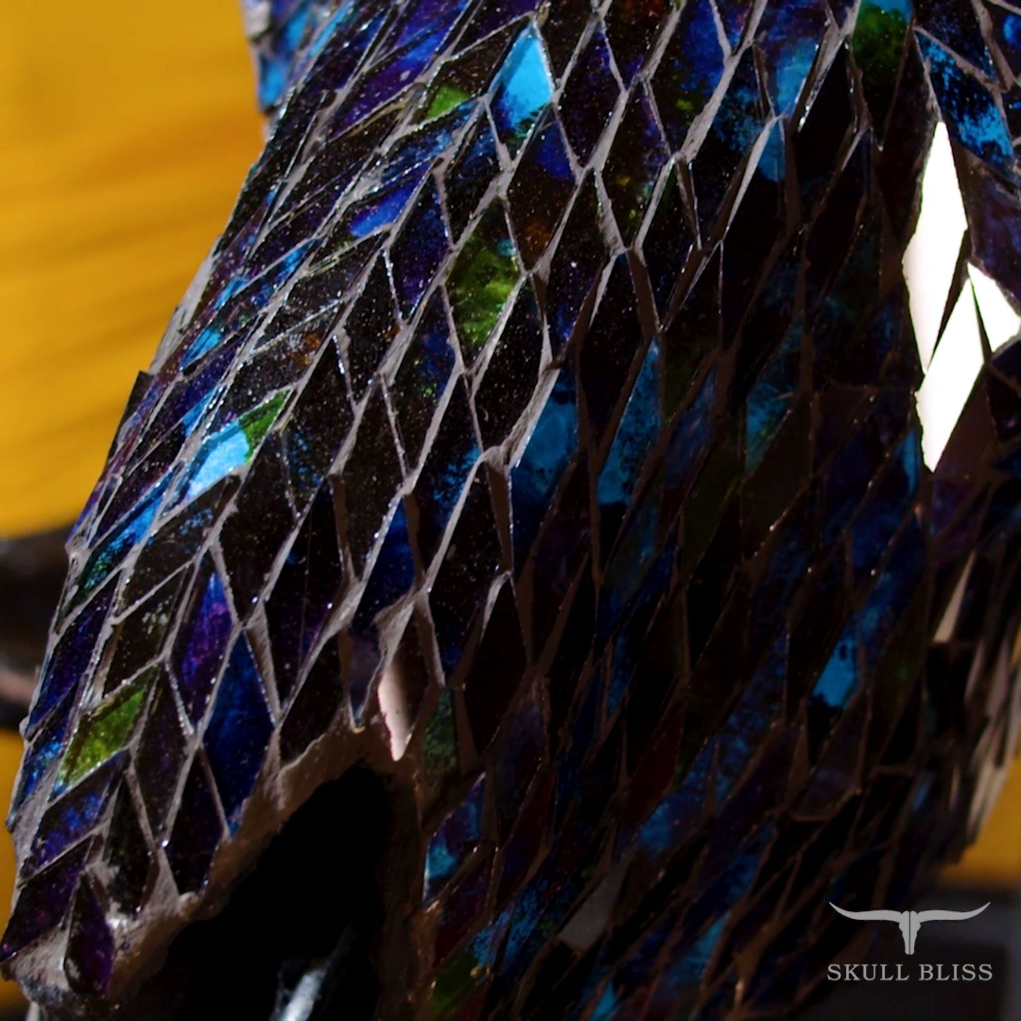 Ram Skull - Blue Mirror // Mosaic Finish