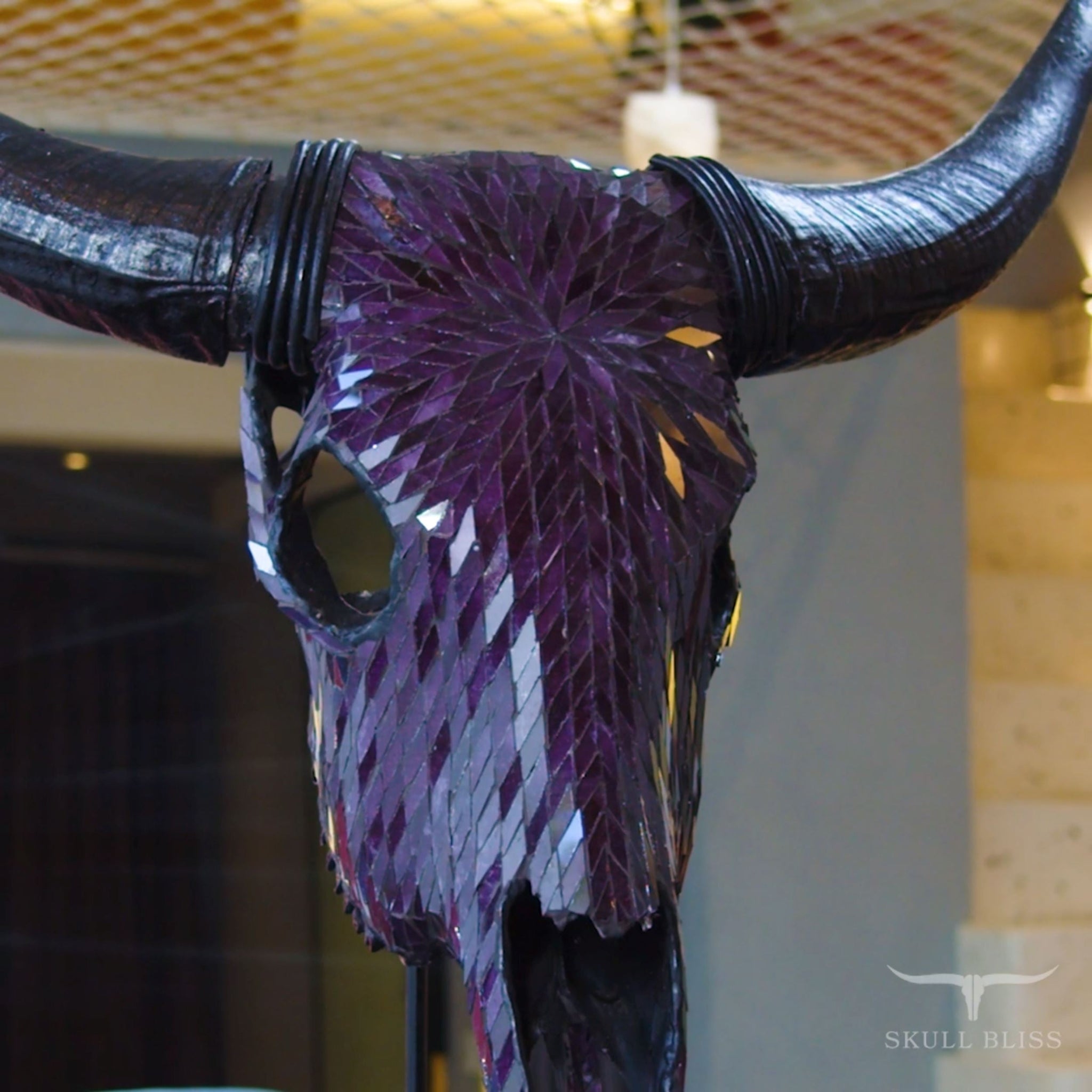 Cow Skull - Purple Mirror // Mosaic Finish
