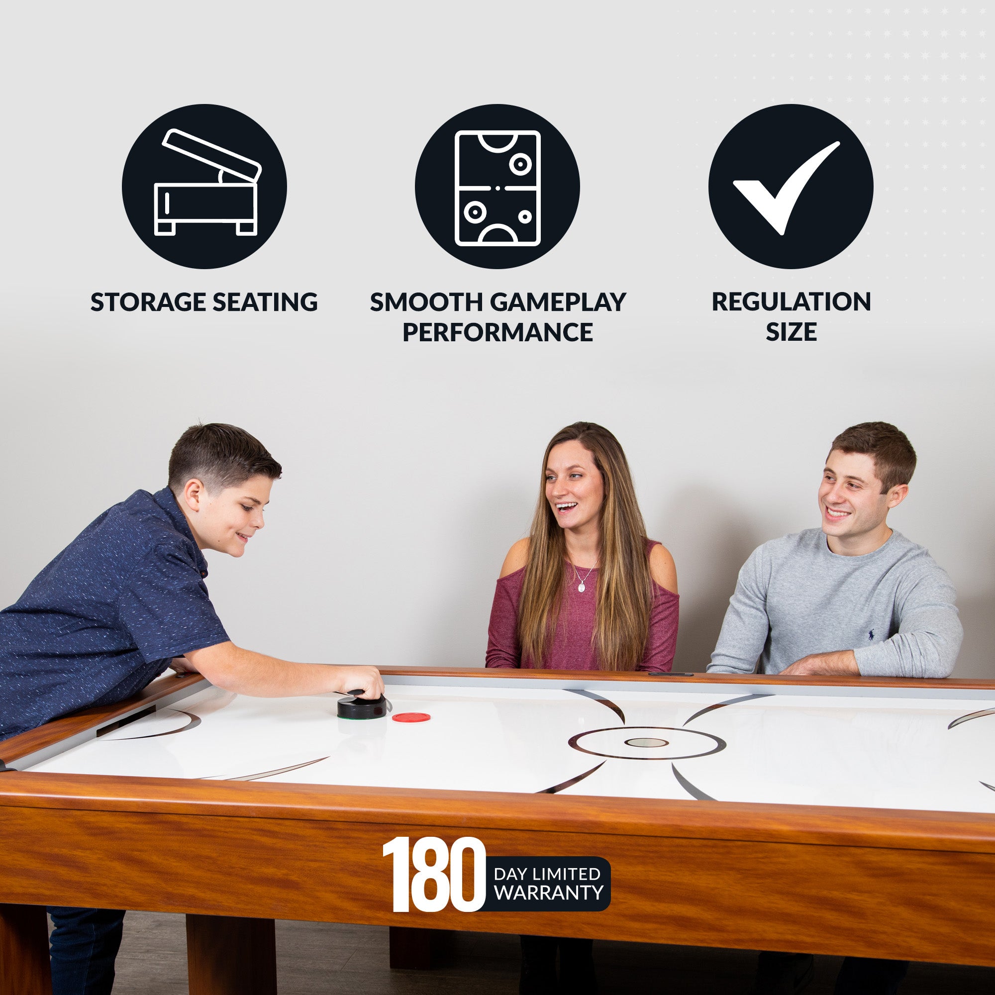 Sherwood 7-ft Air Hockey Table Combo Set with Benches - image 5