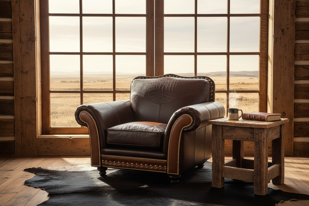 Winchester Club Chair - Window & Side Table