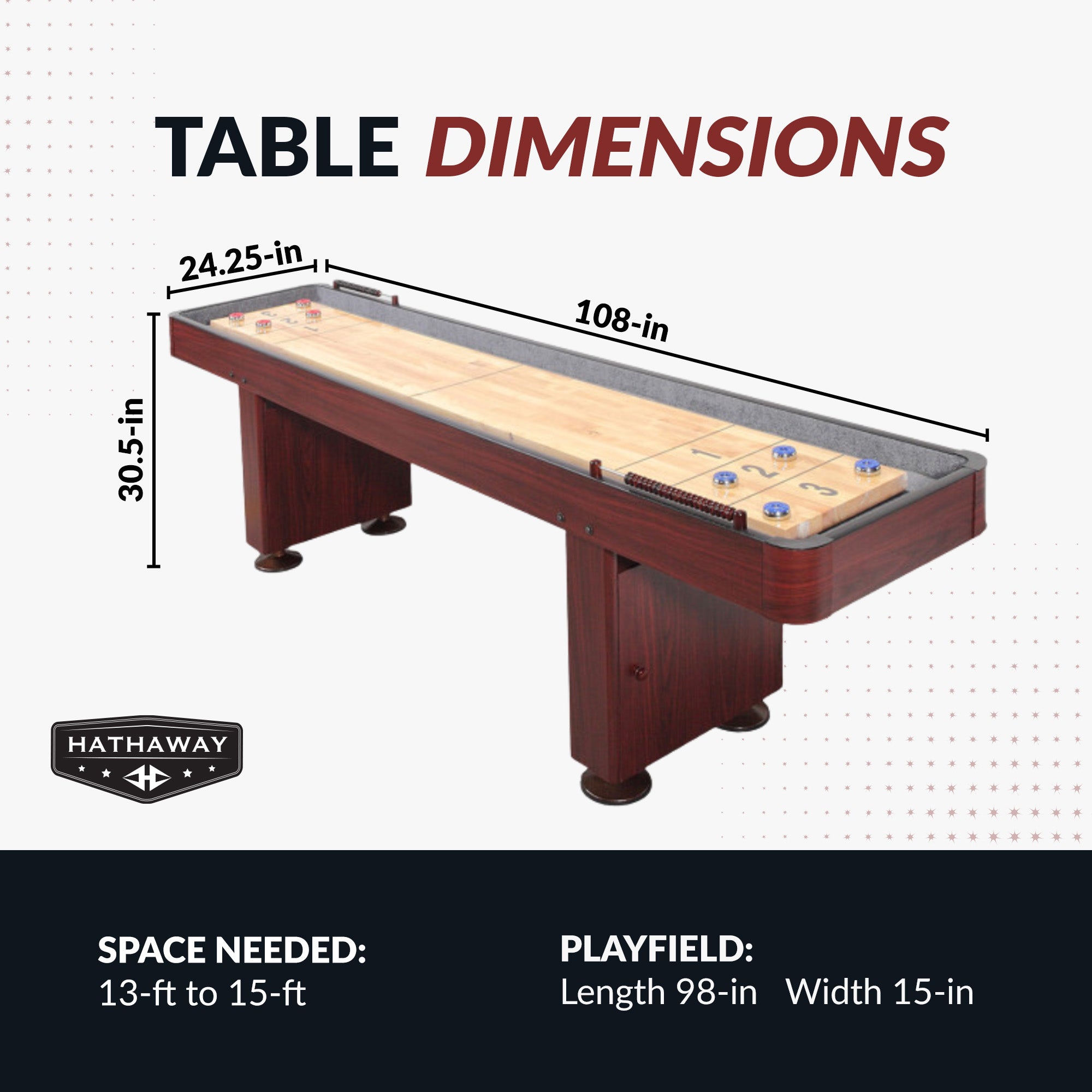 Challenger 9-ft Shuffleboard Table - Dk Cherry Finish - image 2
