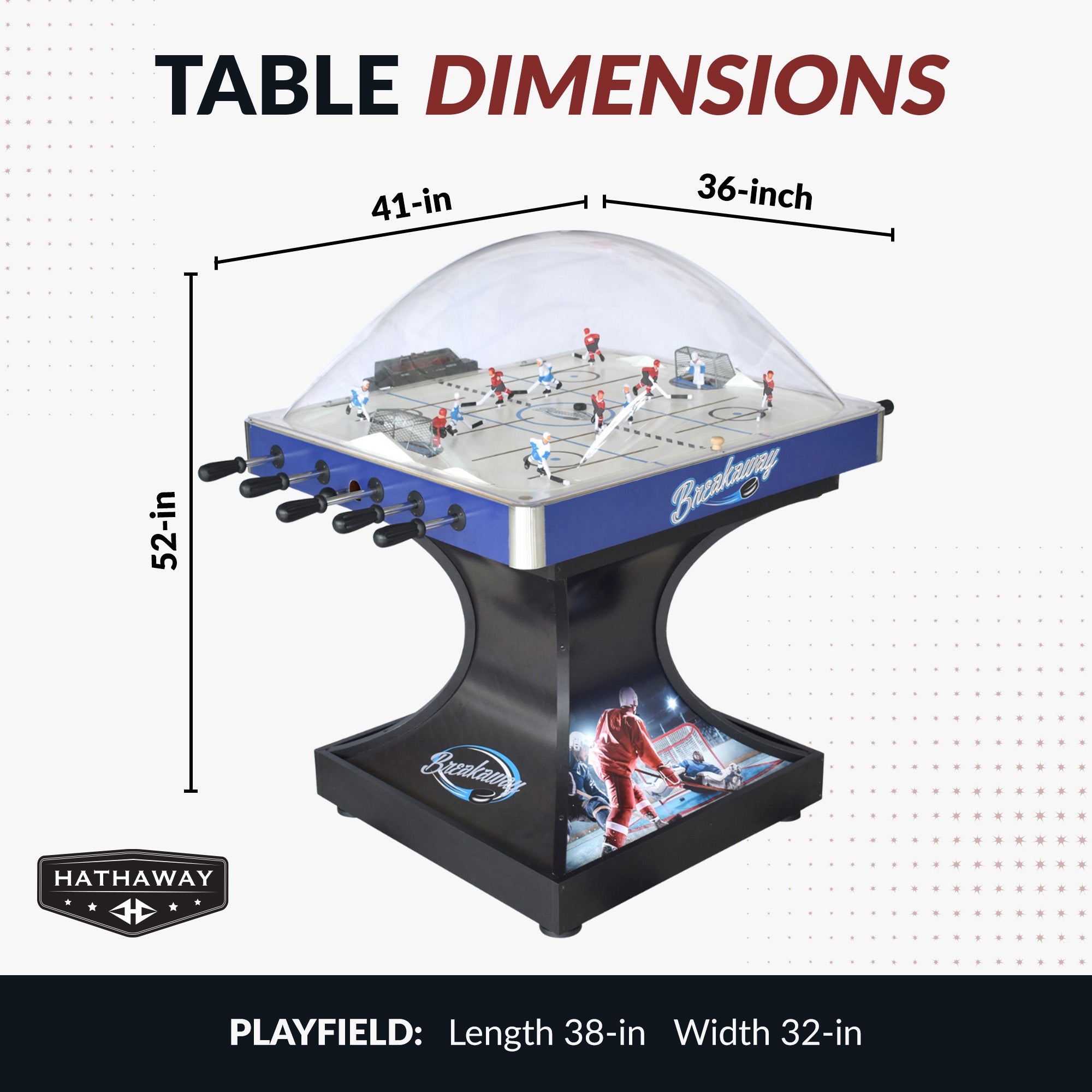 Breakaway 41-in Dome Hockey Table with LED Scoring - image 3