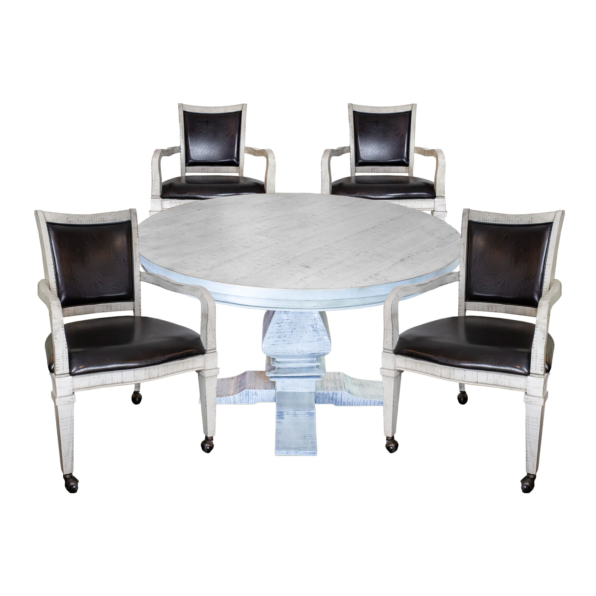 Montecito Dining and Poker Table Set - Driftwood