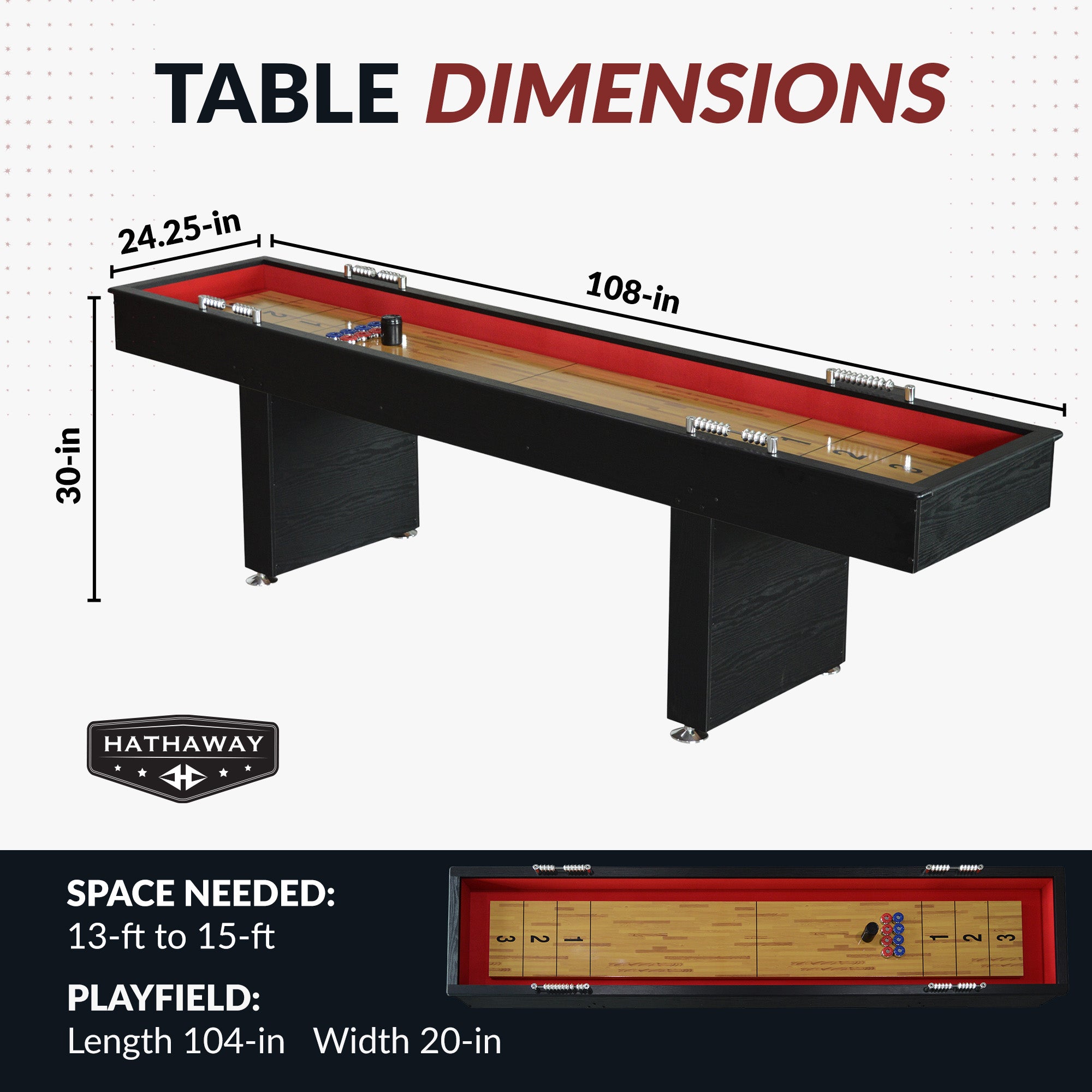 Avenger 9-ft Shuffleboard Table - Black Finish - image 2