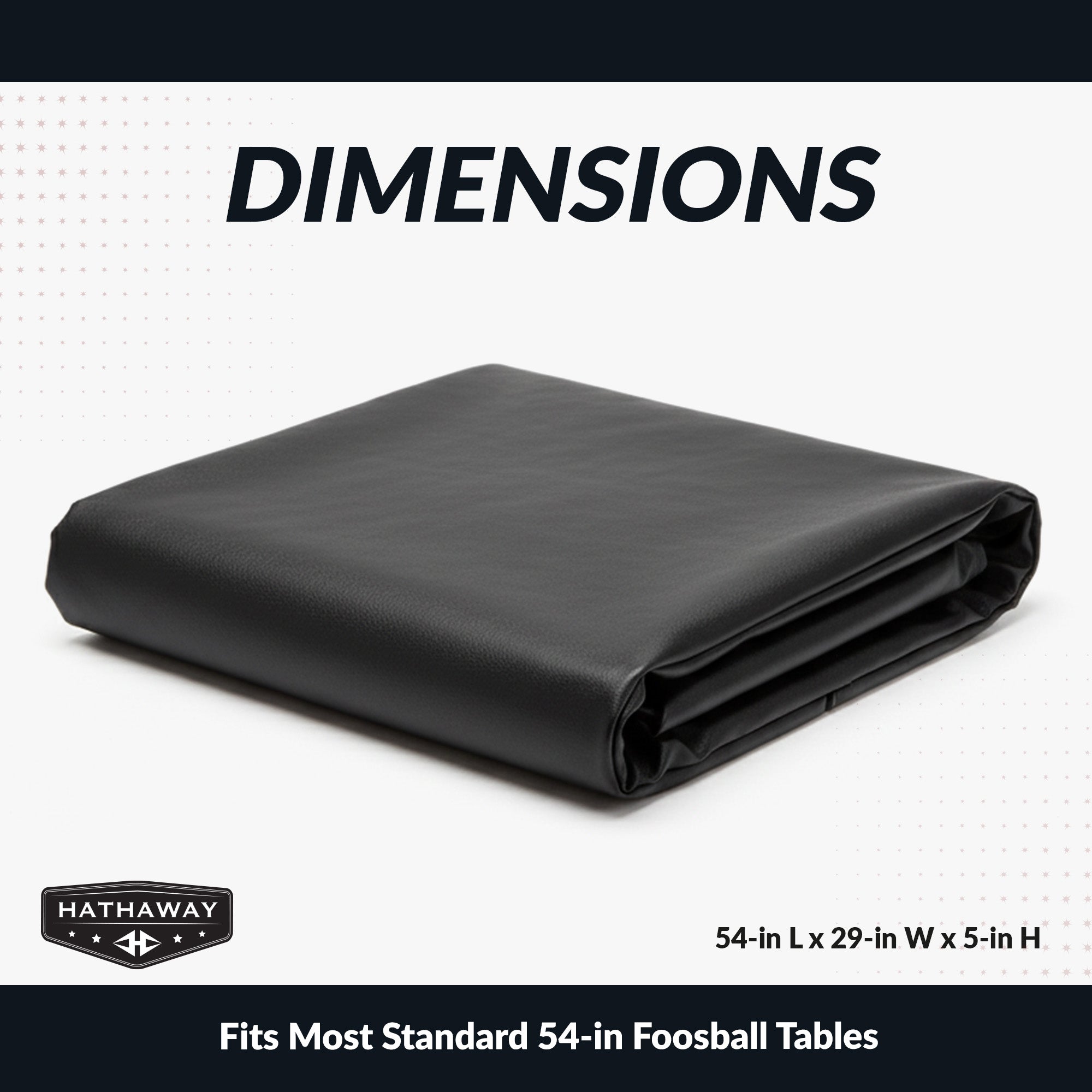 Foosball Table 54-in Foosball Table Cover - Fitted -Black - image 2